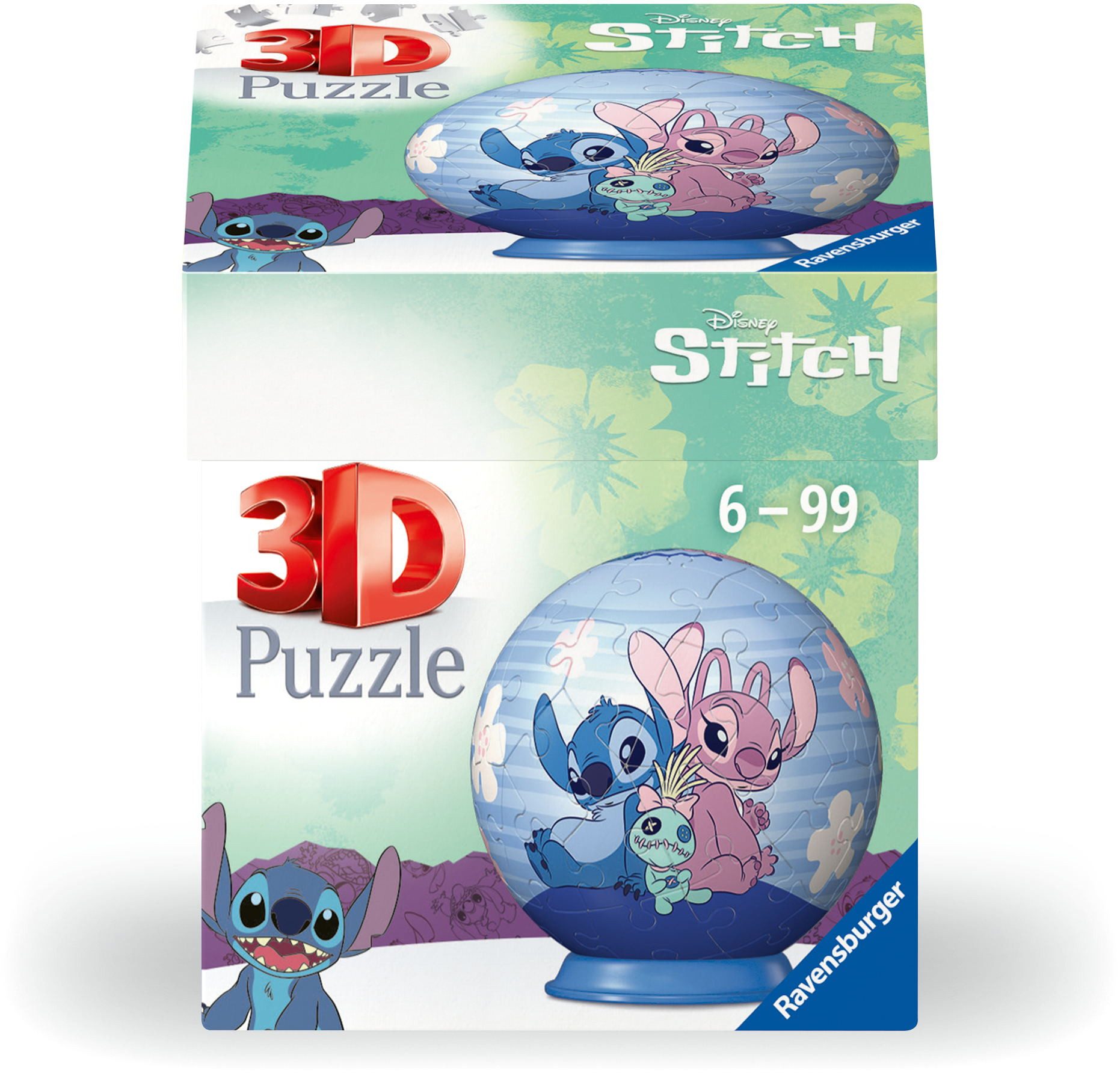 Ravensburger Puzzle 54 Teile 3D Puzzle Ball Disney Stitch & Angel 11599, Pu günstig online kaufen