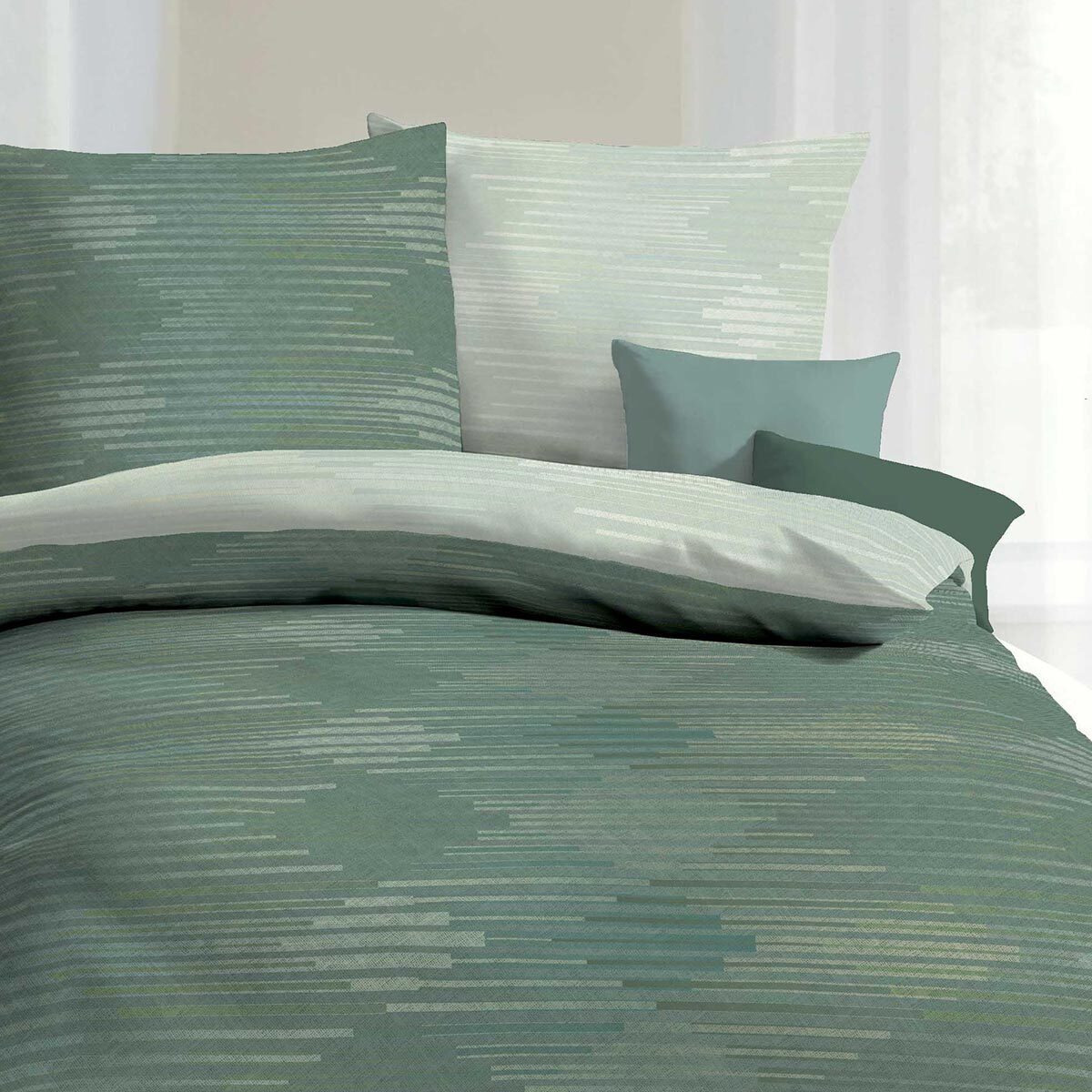 TRAUMSCHLAF Bettwäsche Ikat, Biber, 3 teilig, günstig online kaufen
