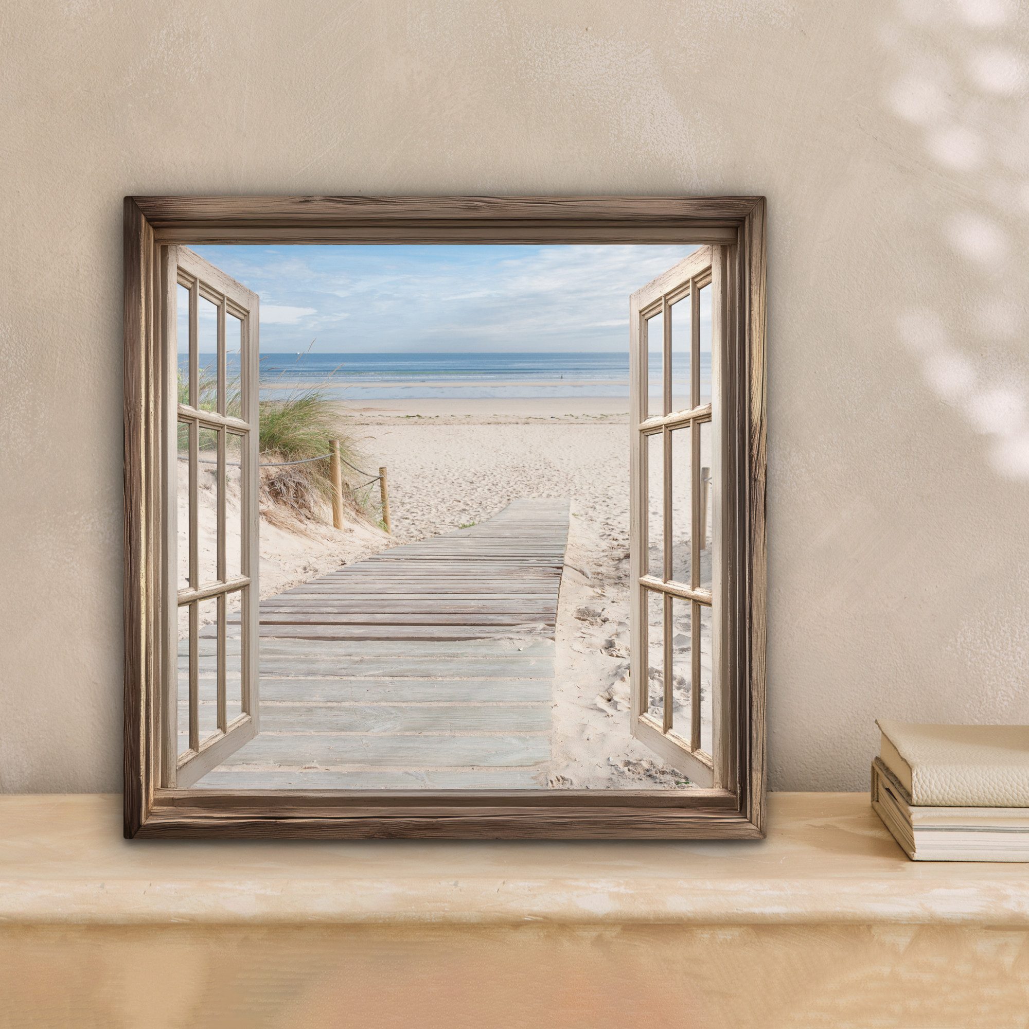 OneMillionCanvasses® Leinwandbild Durchblick - Strand - günstig online kaufen