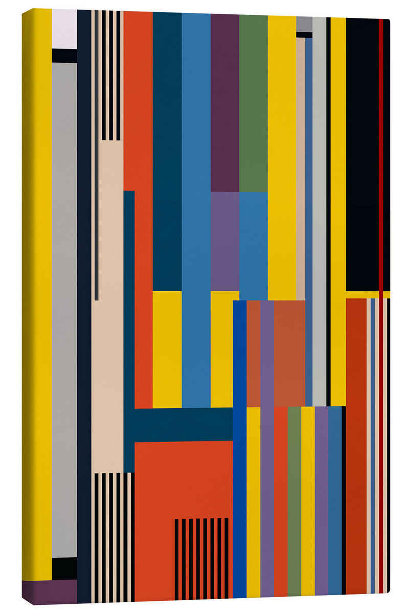 Posterlounge Leinwandbild THE USUAL DESIGNERS, Bauhaus Aufstieg, Büro Modern Digitale Kunst