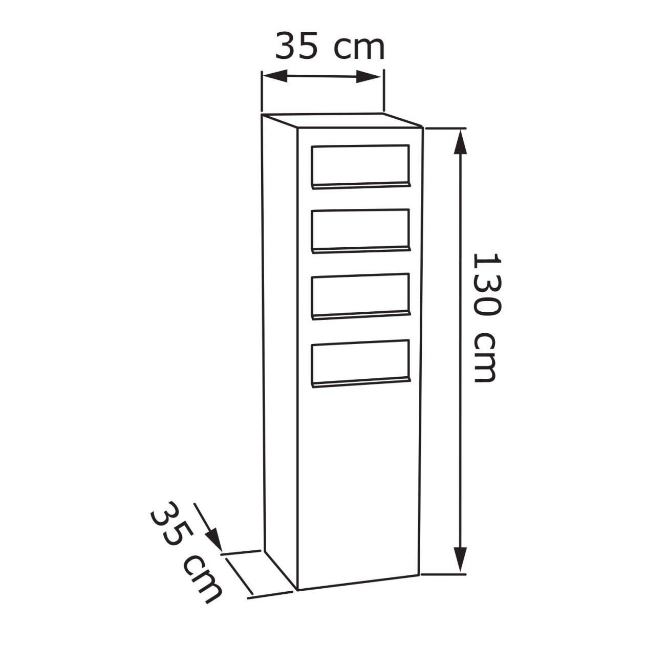 Four mit E Briefkastenanlage Schwarz Monolith for Bravios Briefkasten