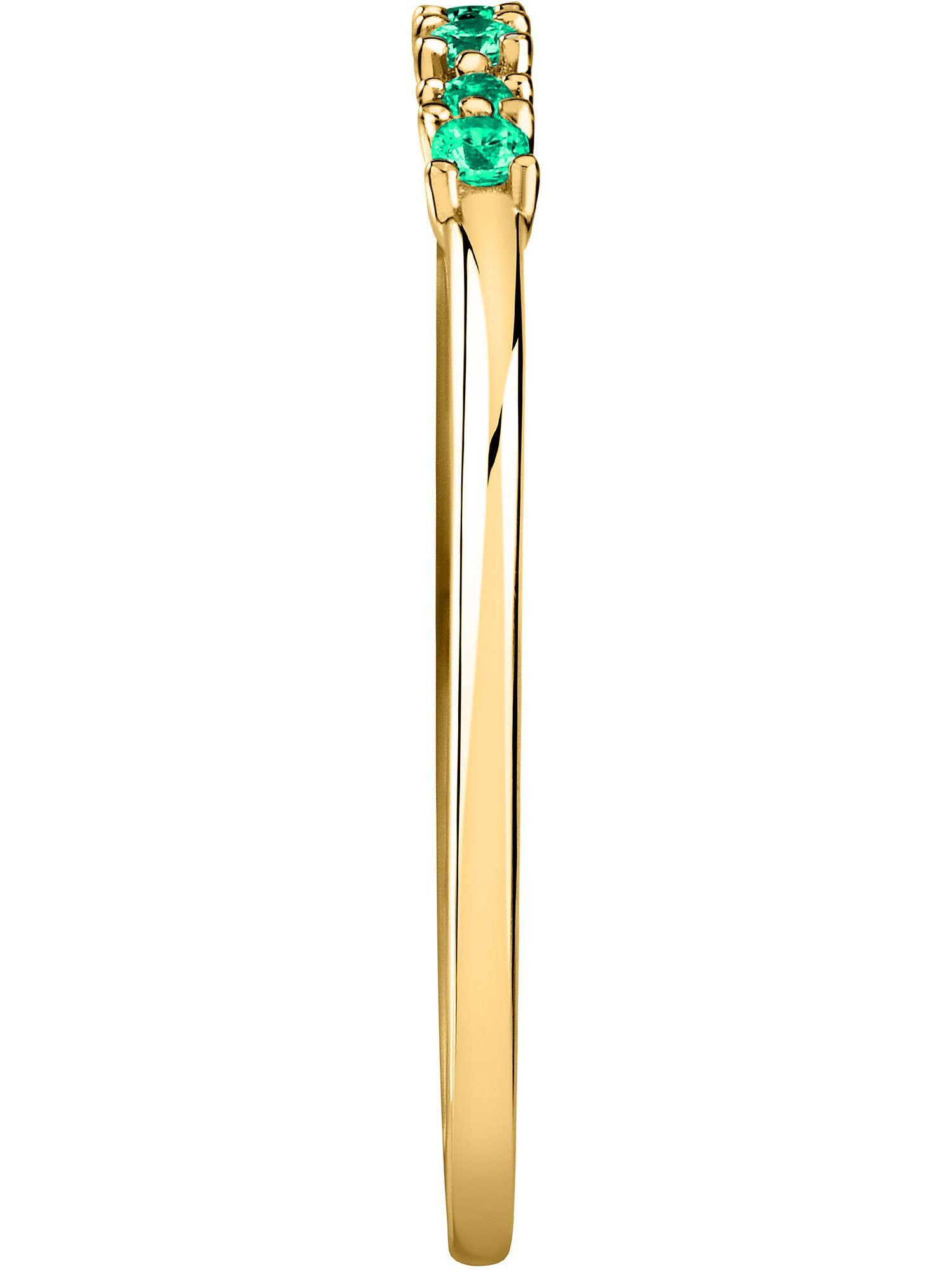 Live Diamond Diamantring, Smaragd (synthetisch), Lab günstig online kaufen