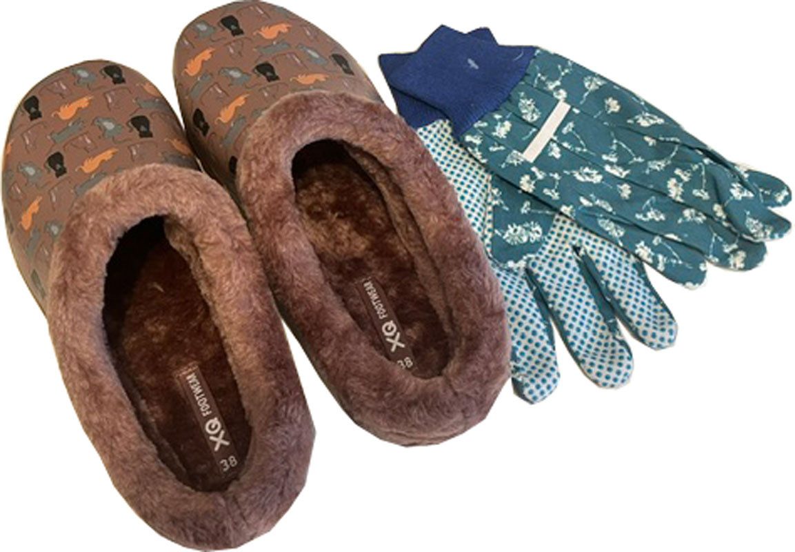 Steinnacher Bärbel Angro Damen Gartenclogs Katzen mit Fell mit Gartenhandschuhen Clog – Bild 2 von 3