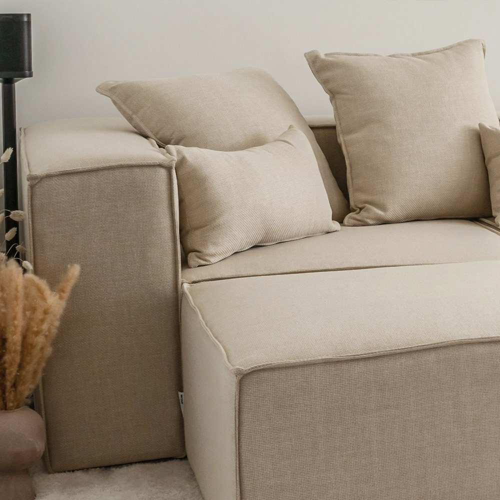 Sofa HOME | DELUXE Modulares Beige VERONA, 4 Teile Beige Sofa