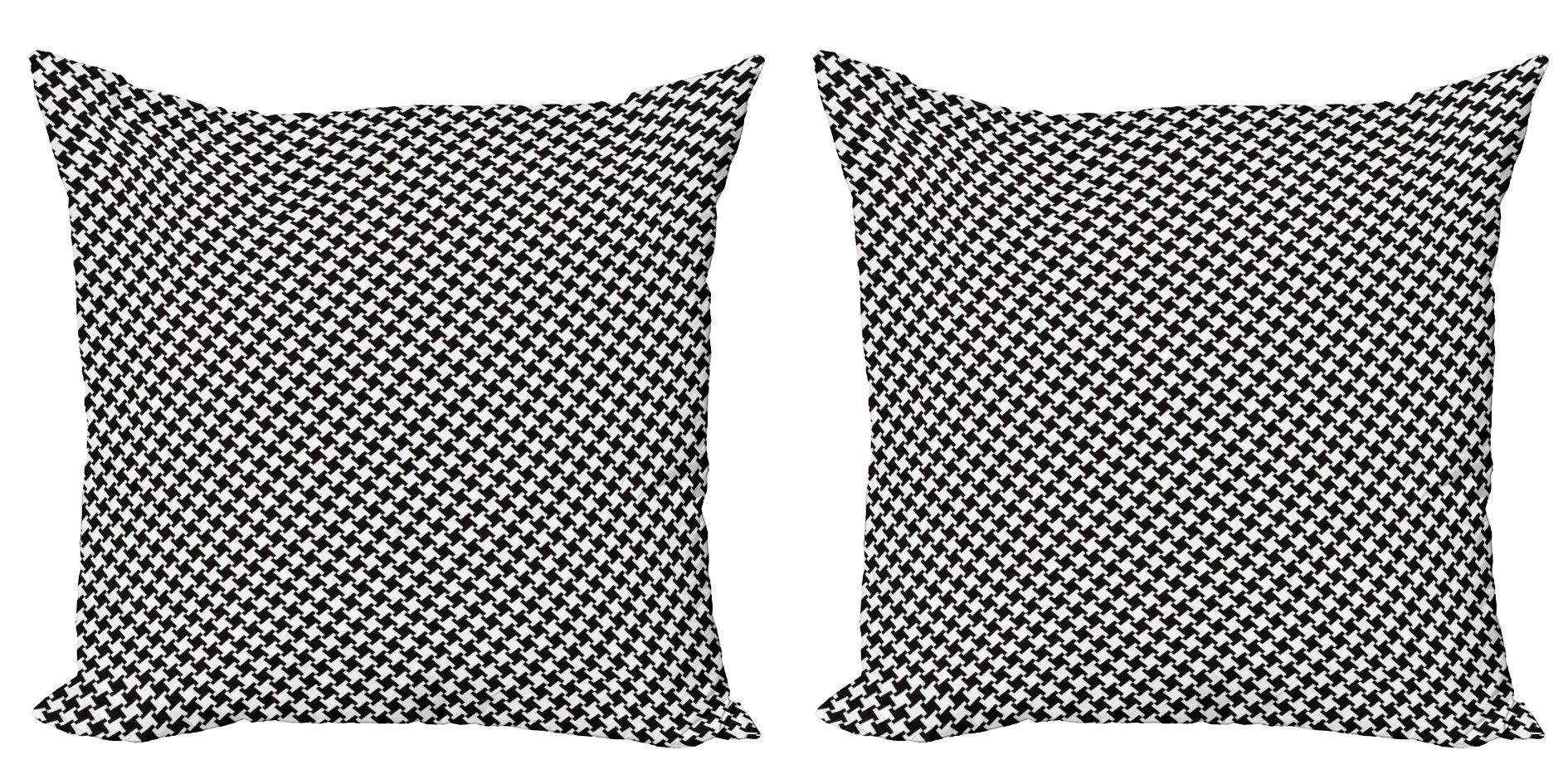 Kissenbezüge Modern Accent Doppelseitiger Digitaldruck, Abakuhaus (2 Stück), Hahnentrittmuster Klassisches einfaches Ornament