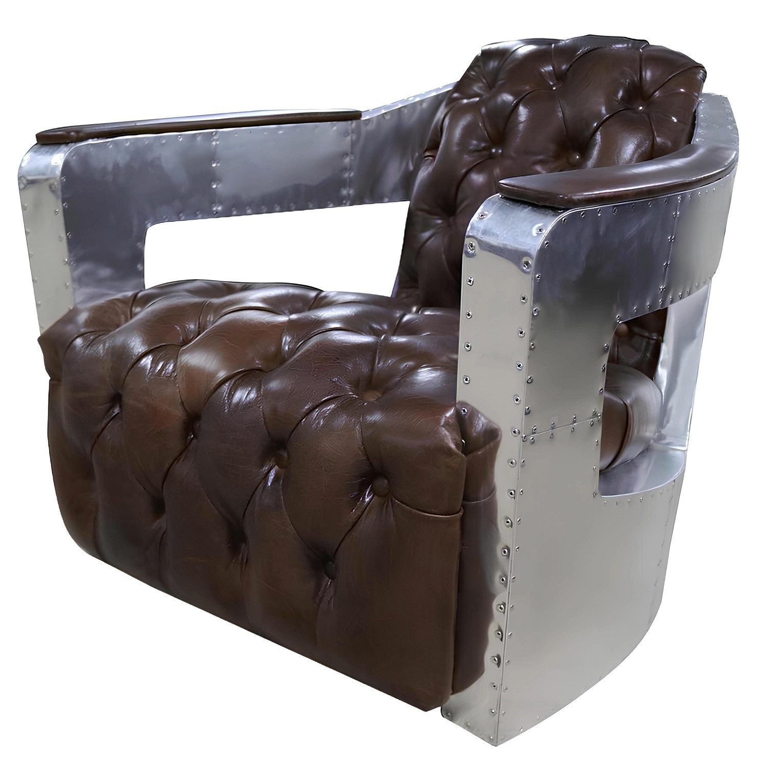 Xlmoebel Chesterfield-Sessel Neuer Clubsessel im Vintage-Stil mit schöner Chesterfield-Optik (Sessel), Hergestellt in Europa