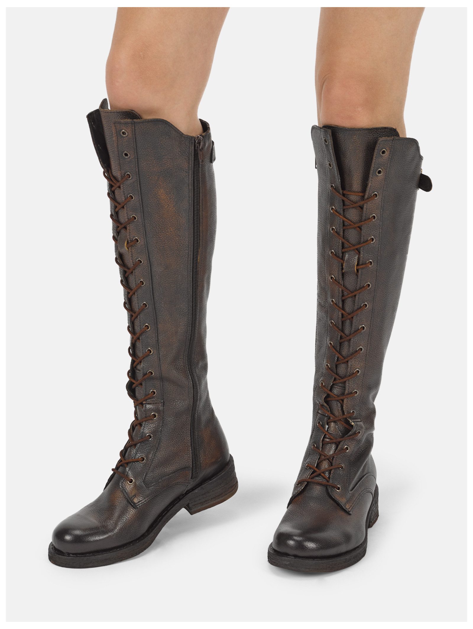Felmini Stiefel Leder . Schnürstiefel