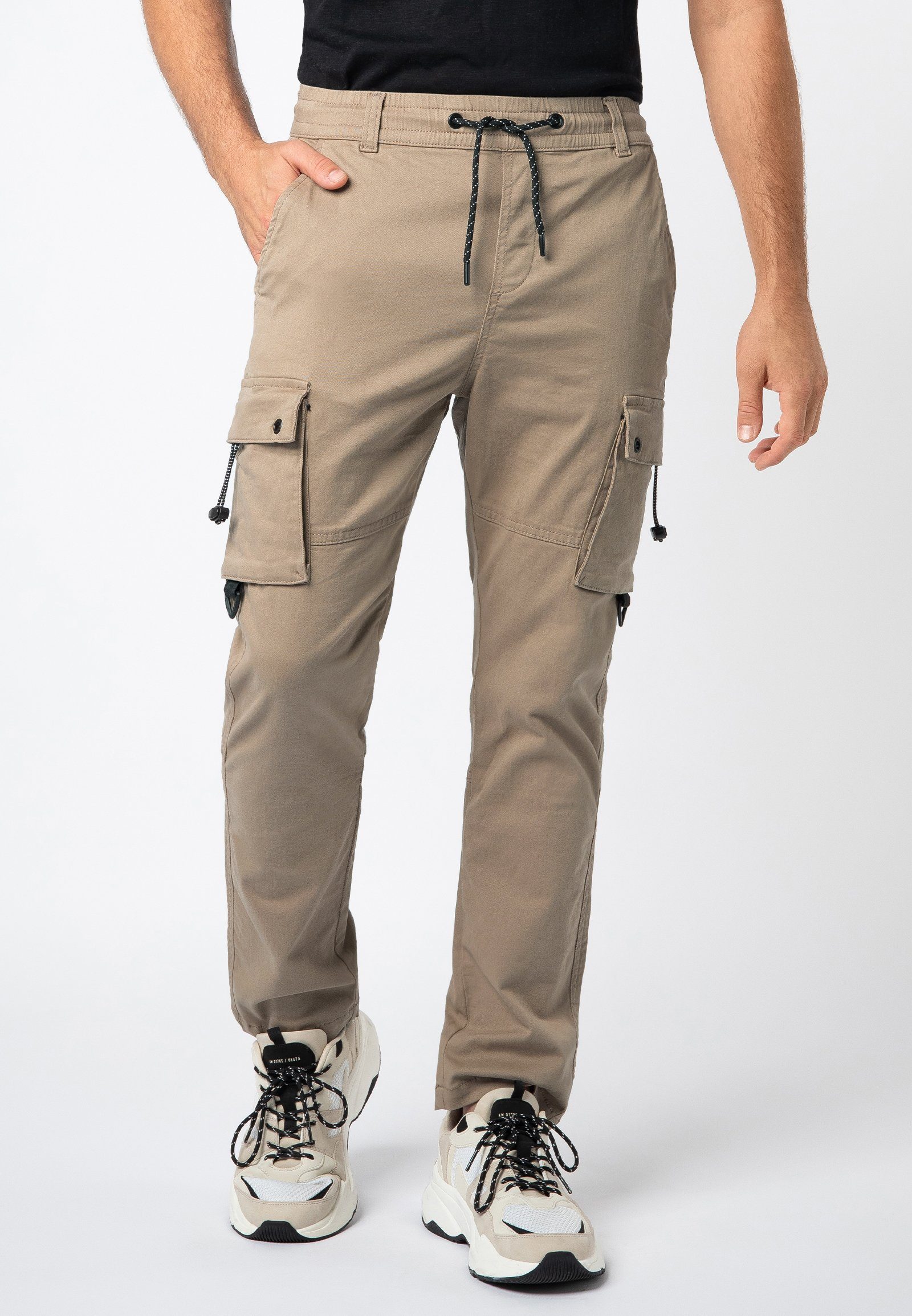 SUBLEVEL Cargohose Cargo in light-beige Straight Fit
