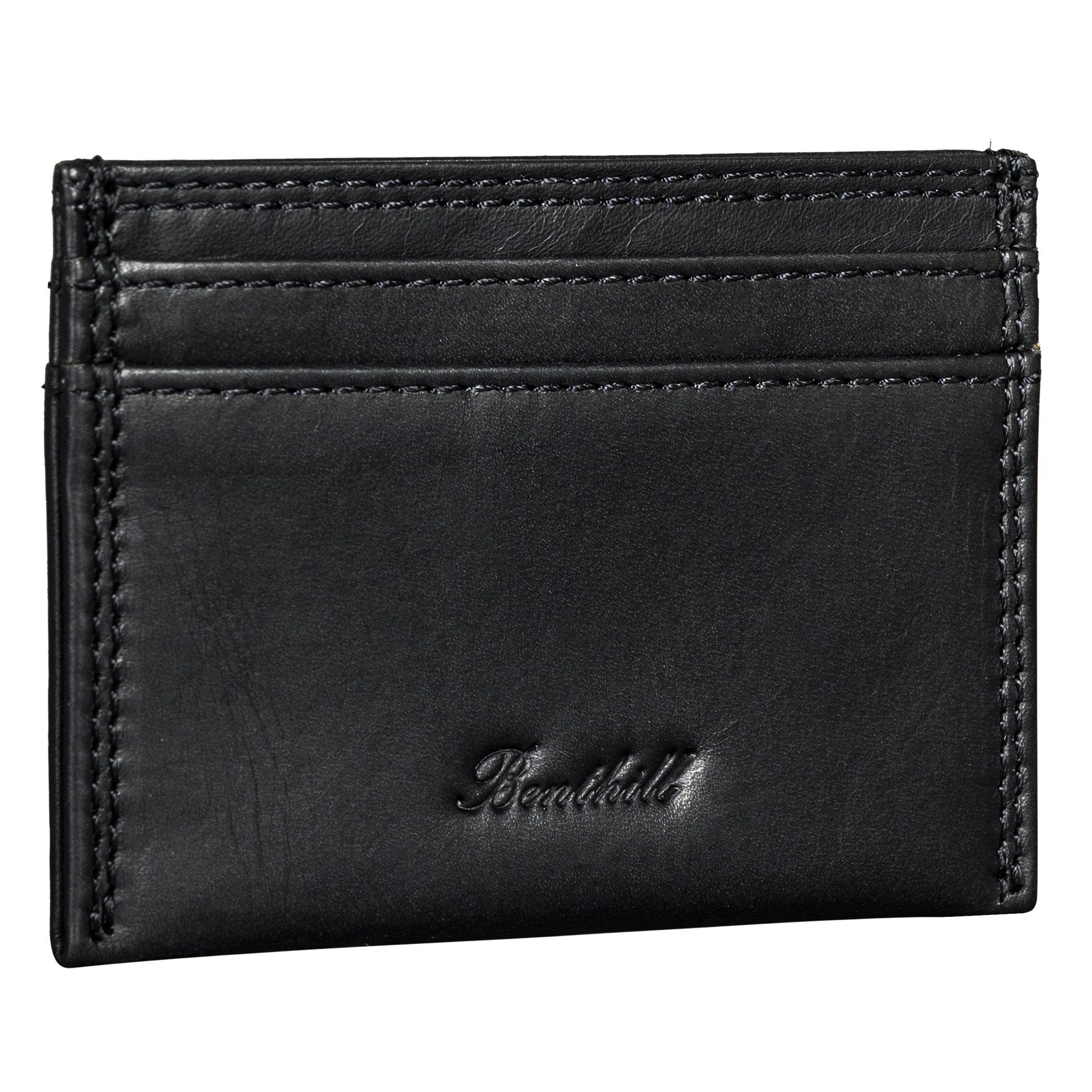 Benthill Kartenetui Kartenetui Echt Leder Mini Geldbörse Slim Mini Portmonee Kleine Schmal, RFID-Schutz Kartenfächer Scheinfach Slim
