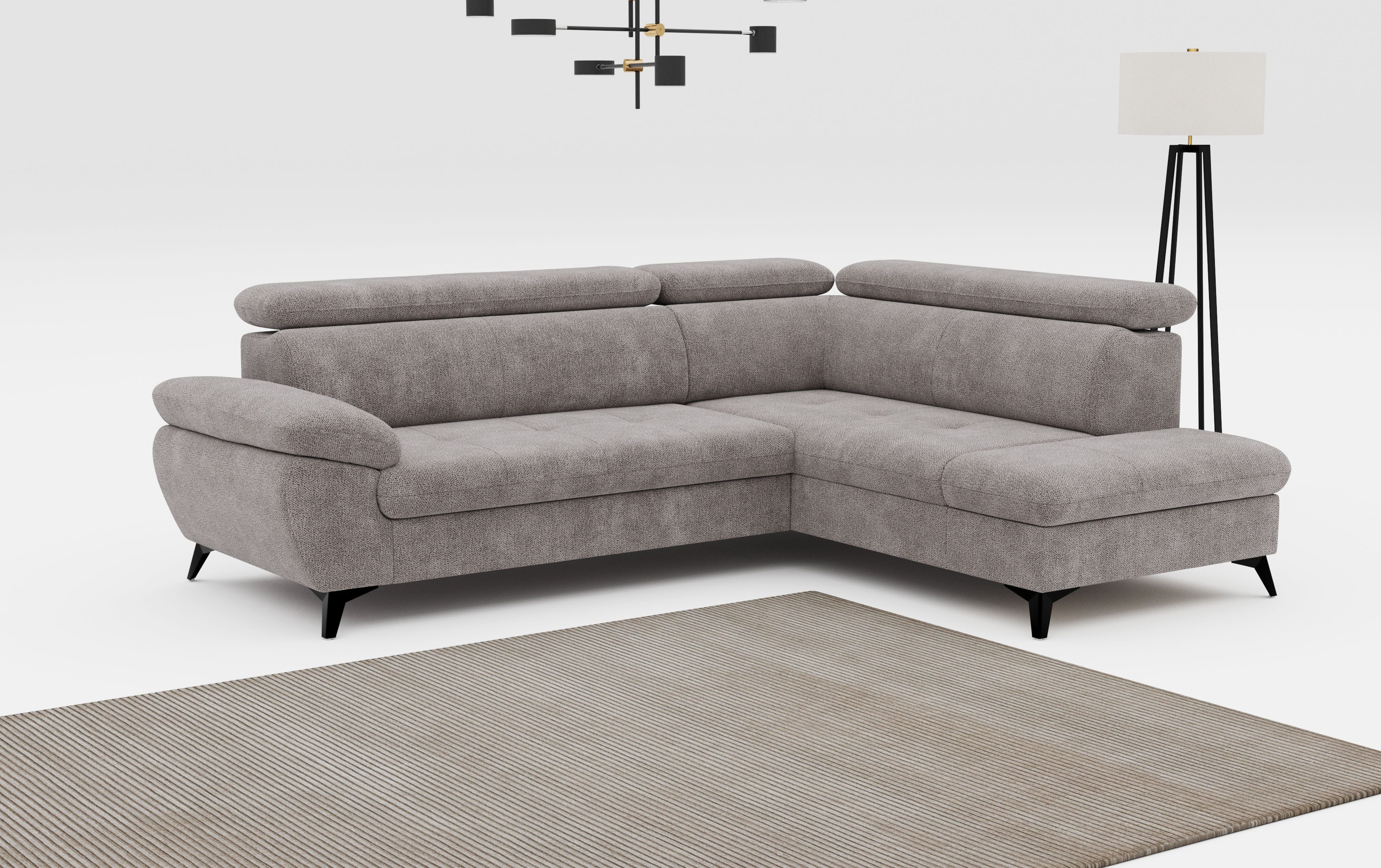 COTTA Ecksofa Hudson L-Form, mit Kopfteilverstellung, günstig online kaufen