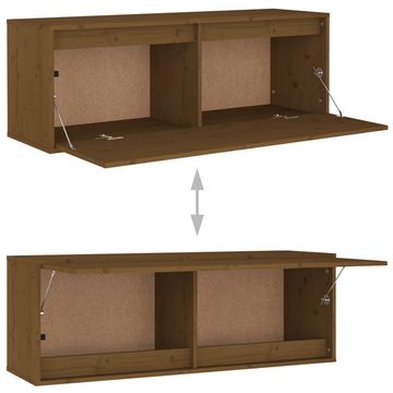 vidaXL TV-Schrank TV-Schränke 2 Stk Honigbraun Massivholz Kiefer Lowboard Lowboard