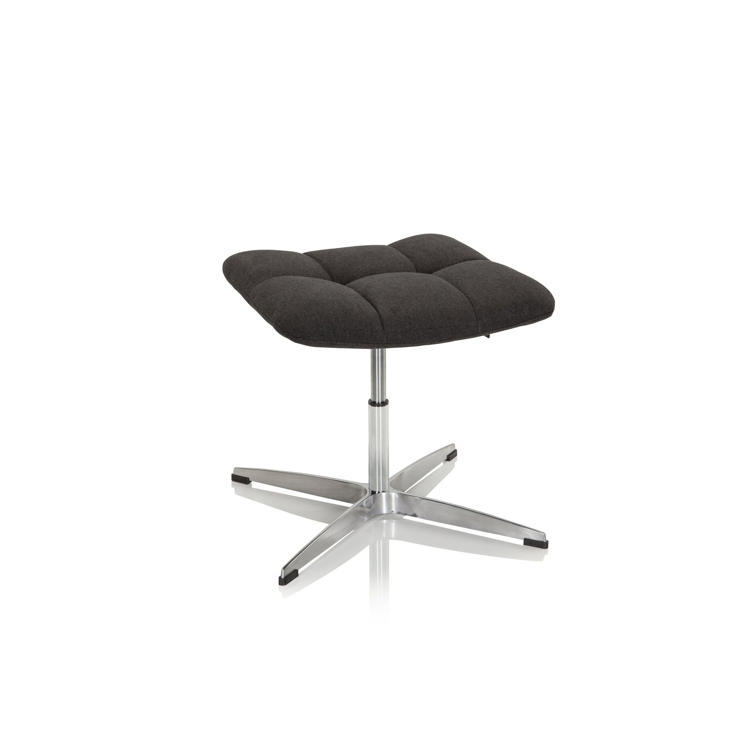 hjh OFFICE Polsterhocker SARANTO Hocker Stoff Höhe 38.0 - 49.0 cm, Hocker gepolstert