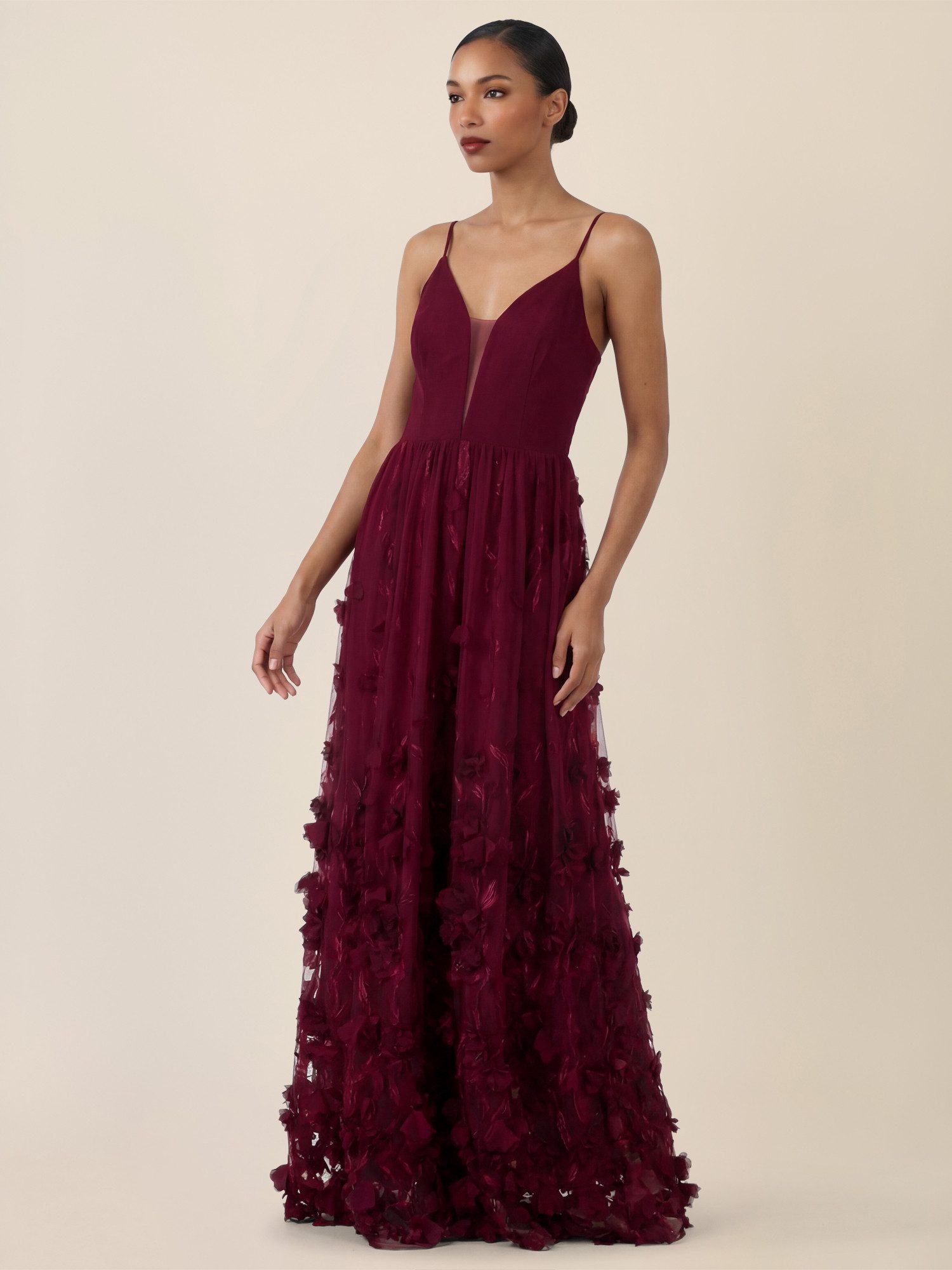 Apart Abendkleid mit 3D-Blüten und Tüllrock günstig online kaufen