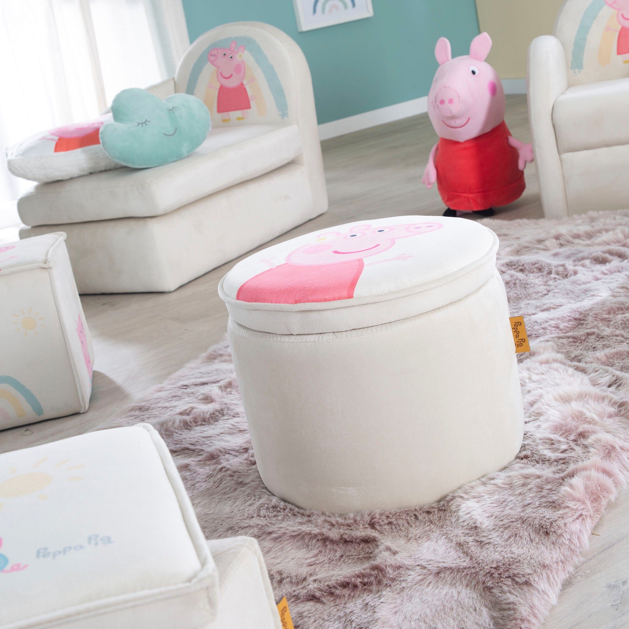 roba® Kinderhocker Peppa Pig, rund