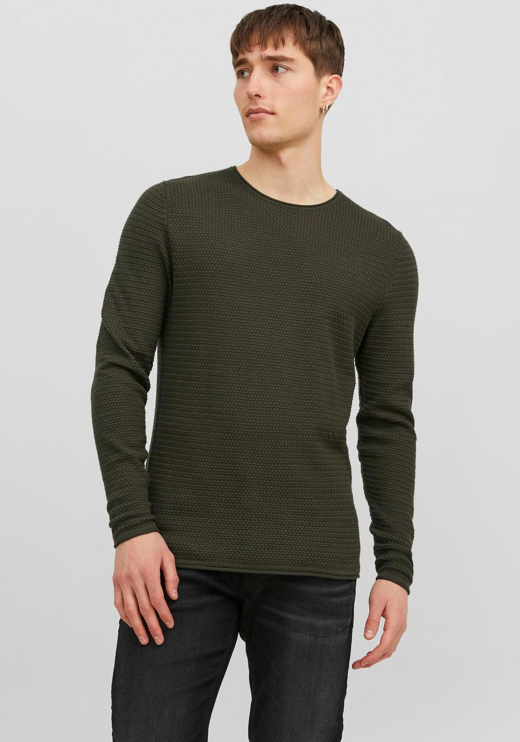 Jack & Jones Rundhalspullover JPRBLUMIGUEL KNIT günstig online kaufen