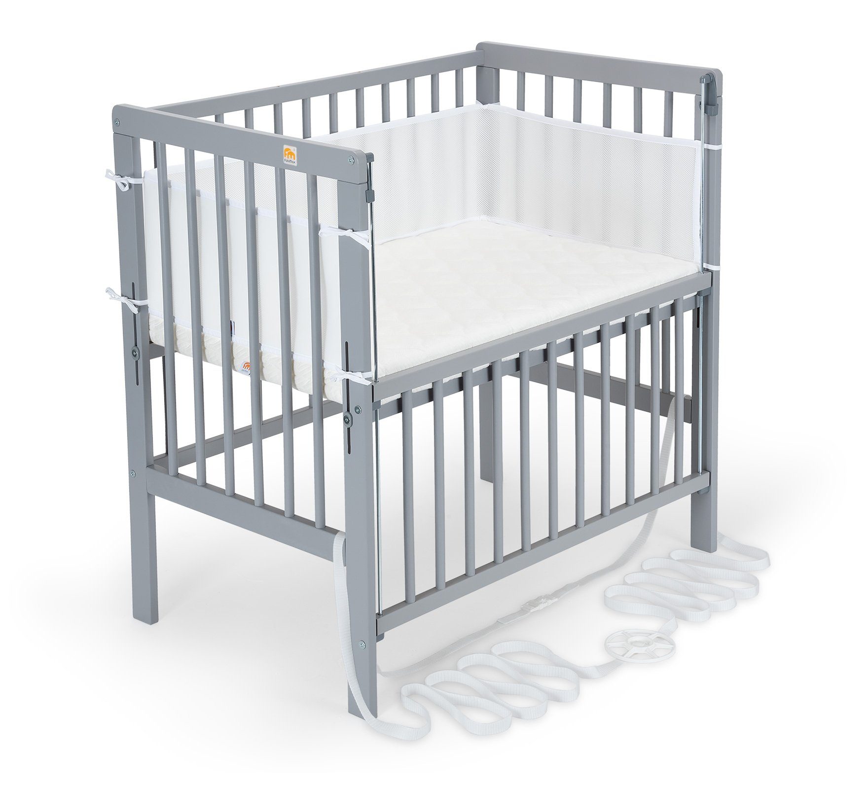 FabiMax Beistellbett Flex grau, 2in1, Beistellbett günstig online kaufen