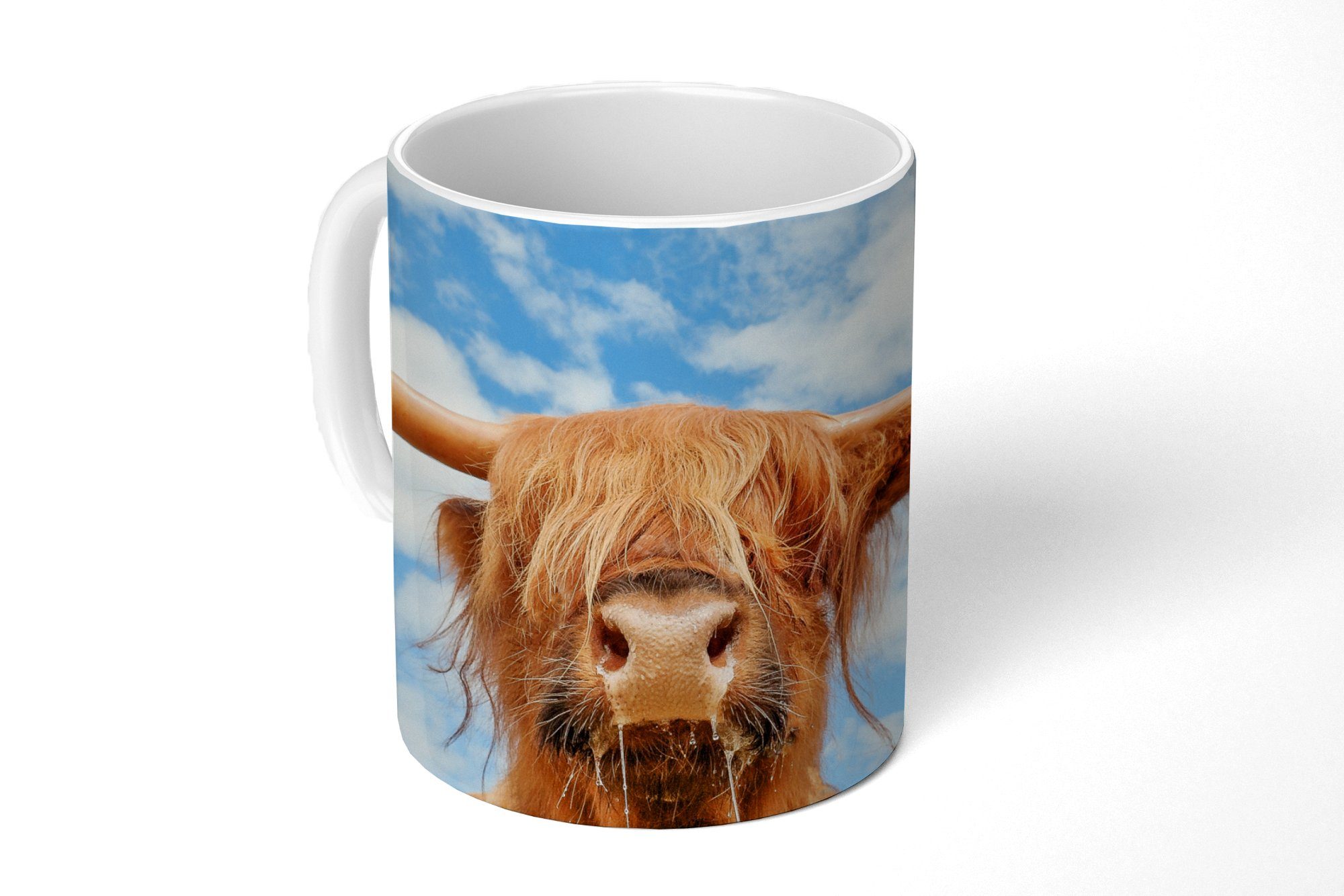 Geschenk Kaffeetassen, Highlander Becher, Tiere, Schottischer Teetasse, Tasse - Wolke Keramik, - Teetasse, MuchoWow