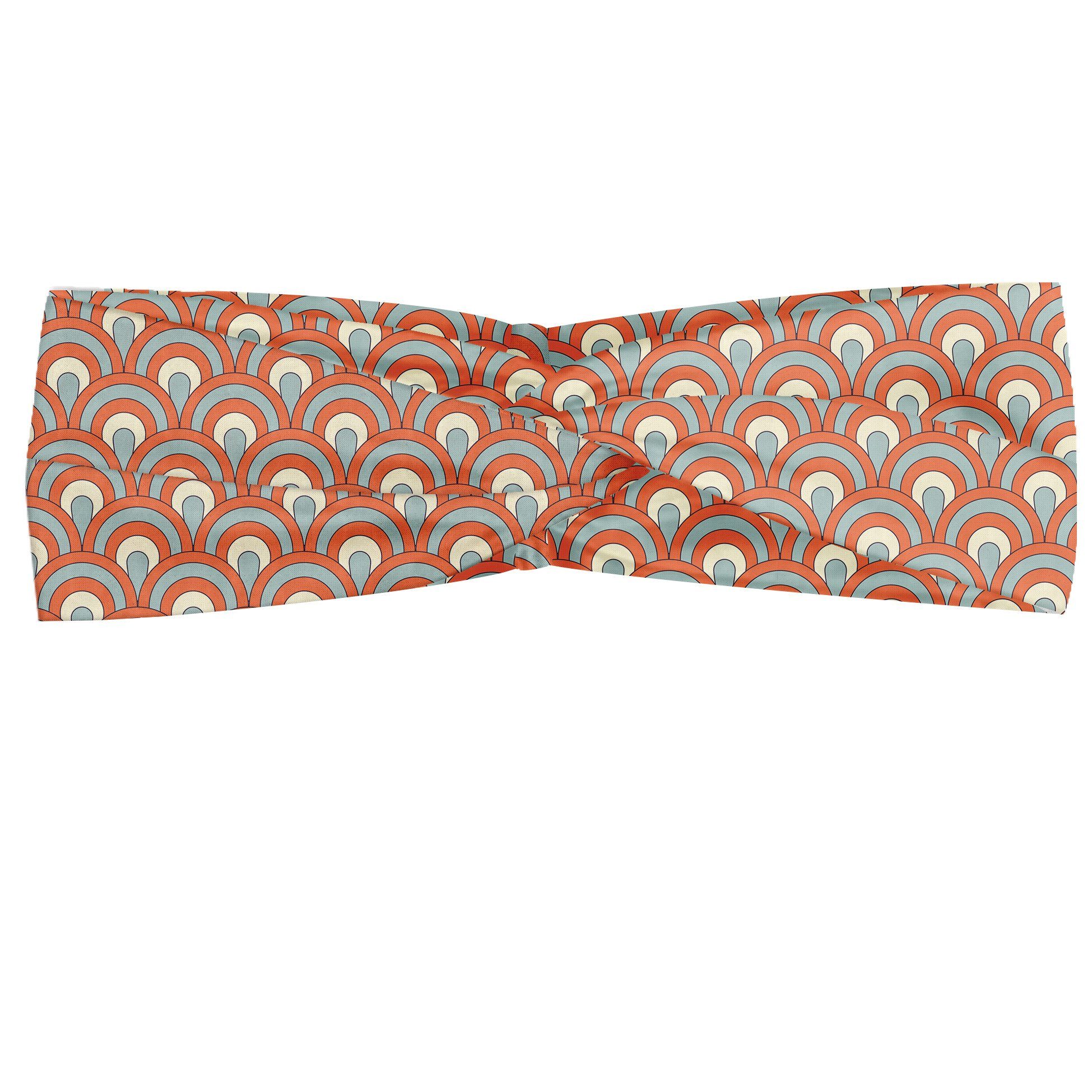 Stirnband und Abakuhaus Orange Overlapping Waves Angenehme alltags accessories Elastisch Kurvige
