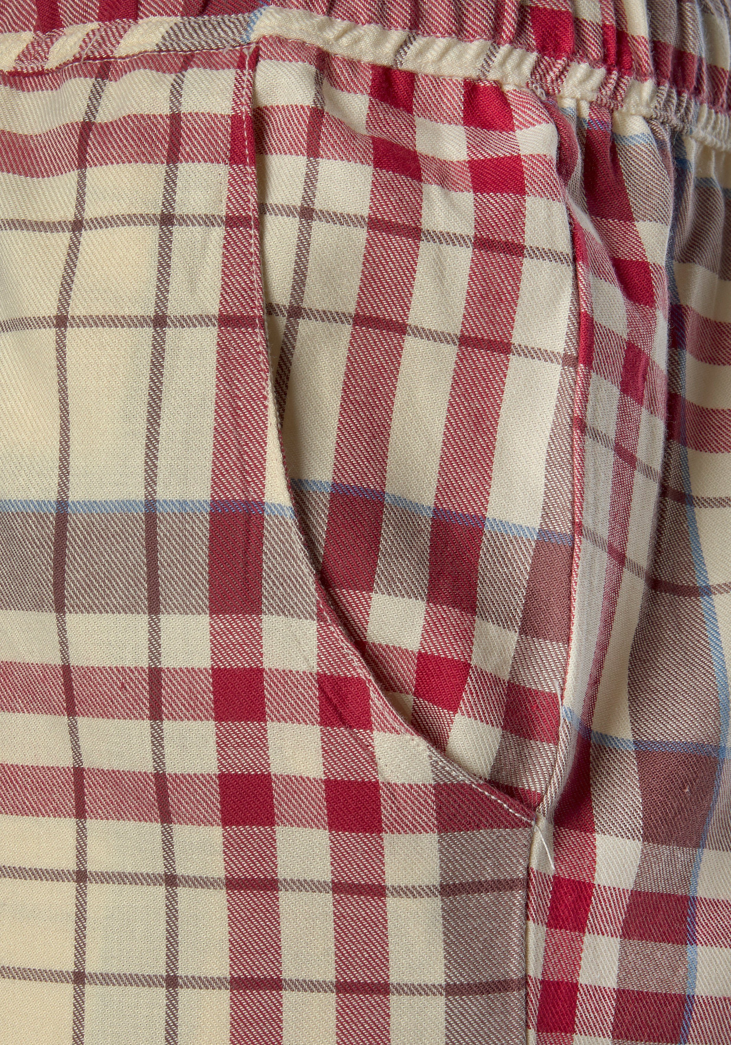 H.I.S Pyjama (Set, 2 tlg) aus Flanell mit Allover-Karomuster