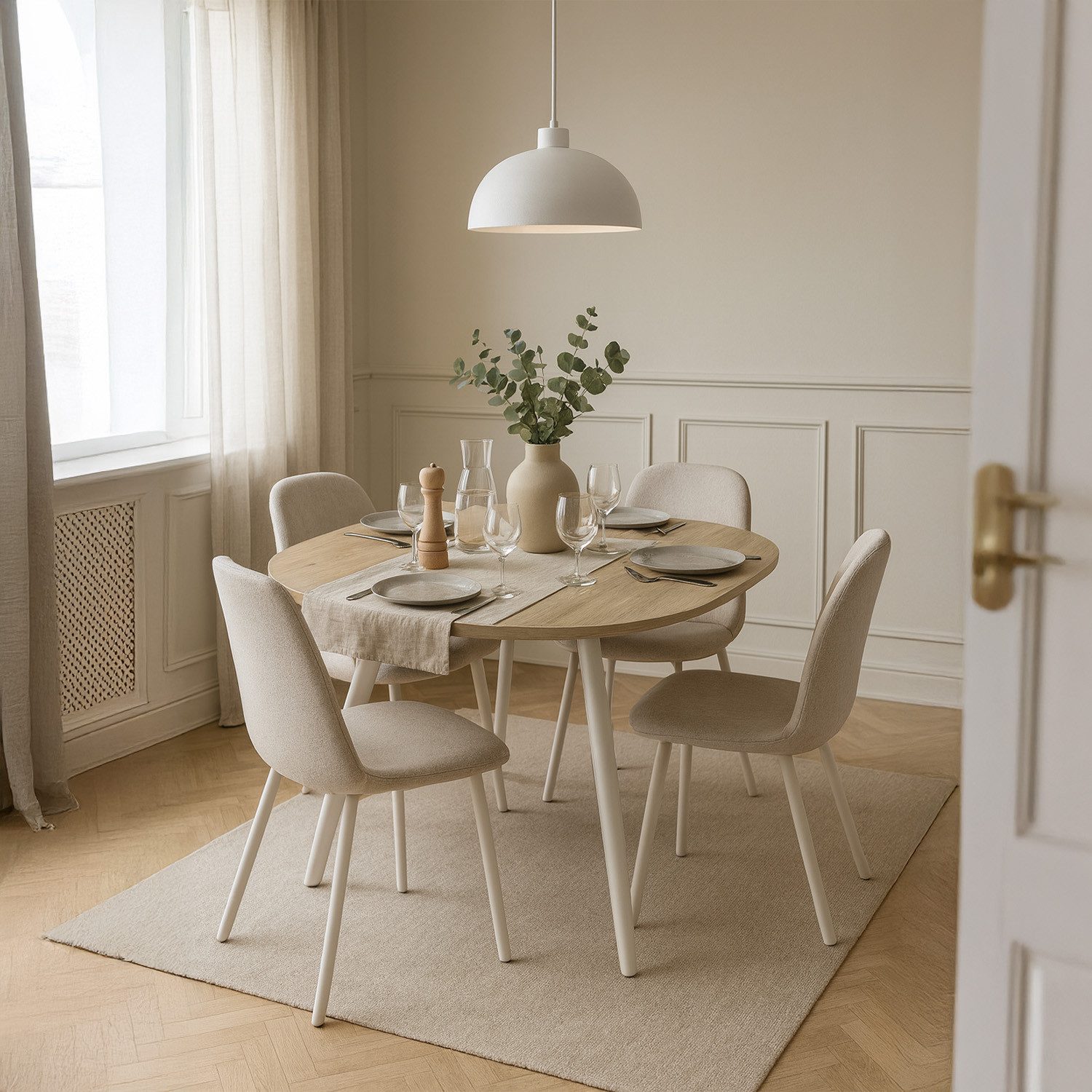 B&D home Esstisch TILL, Rund, ausziehbar, günstig online kaufen