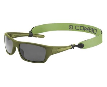 Delphin.sk Sonnenbrille Polarisationsbrille SG COMBO Sonnenbrille mit Etui, Band und Tuch (Spar-Set) Brille in einem matten Grün gehalten, ideal für Angler, Jäger, Outdoor
