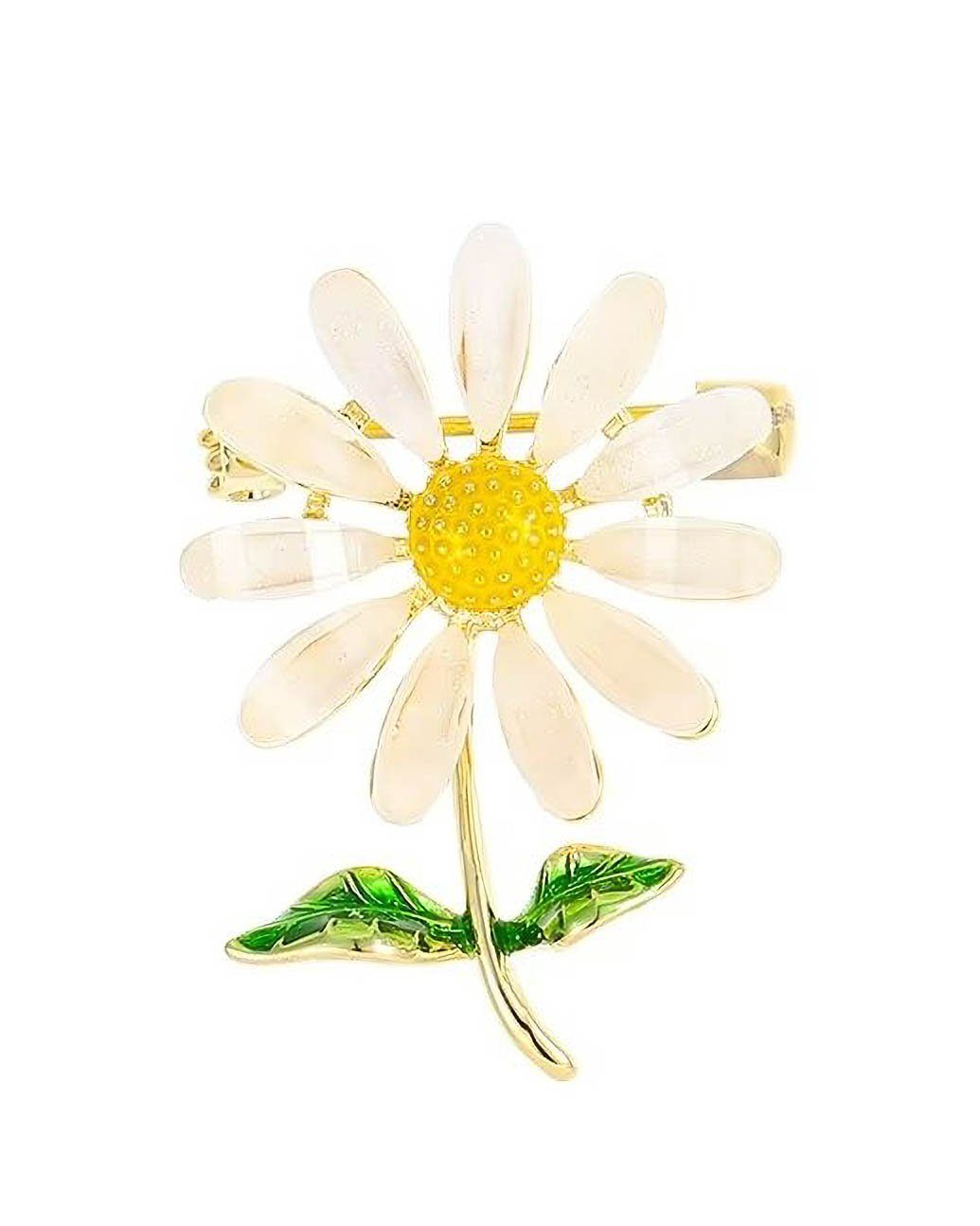 MayTree Brosche "Gänseblümchen" (Stück, 1-tlg), Metallbrosche in Form eines Gänseblümchens
