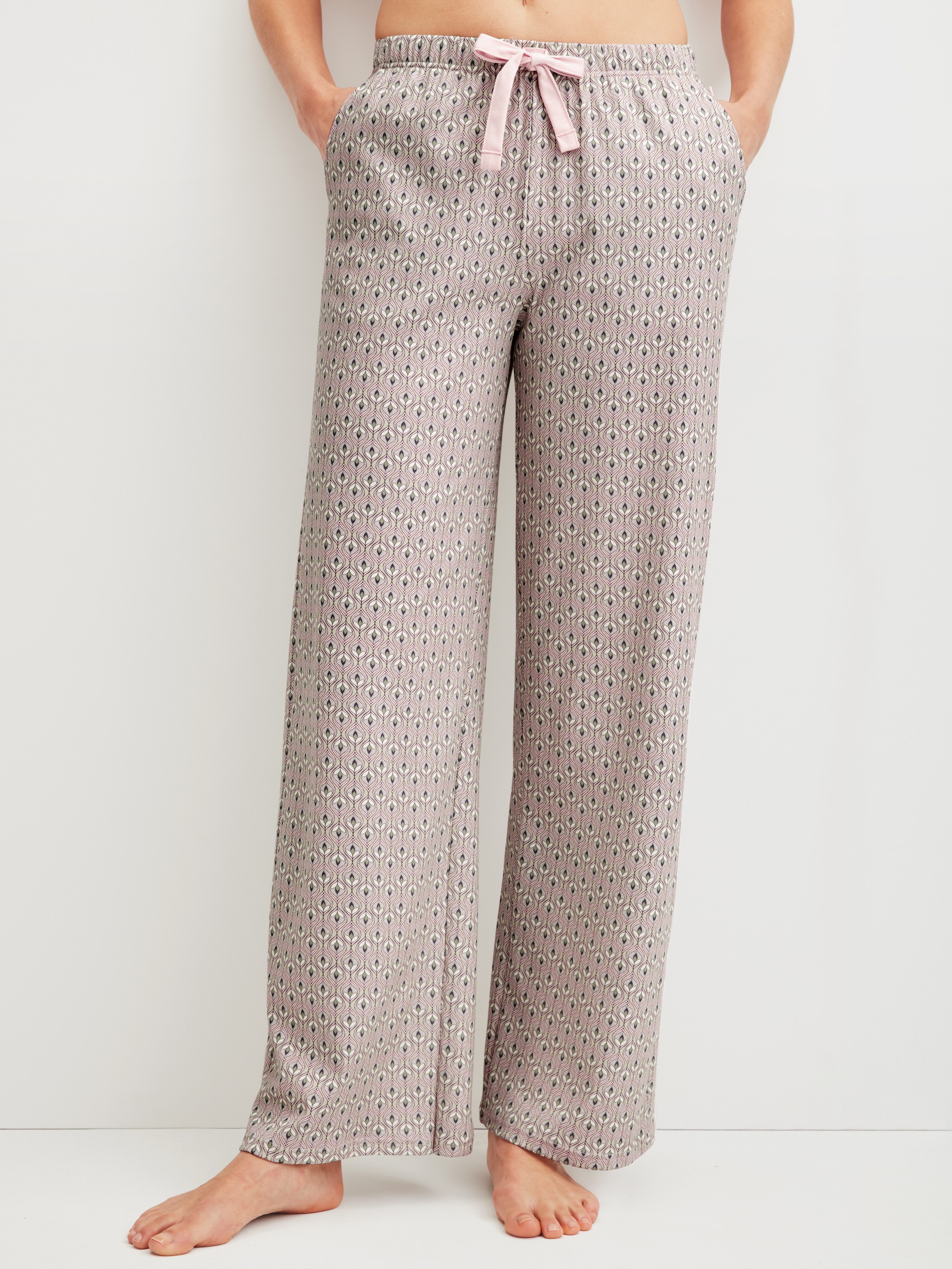 CALIDA Pyjamahose Favourites Arts mit seitlichen Taschen und weicher Interlock-Qualität