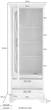 FORTE Vitrine Breite 78 cm, inkl. LED Beleuchtung