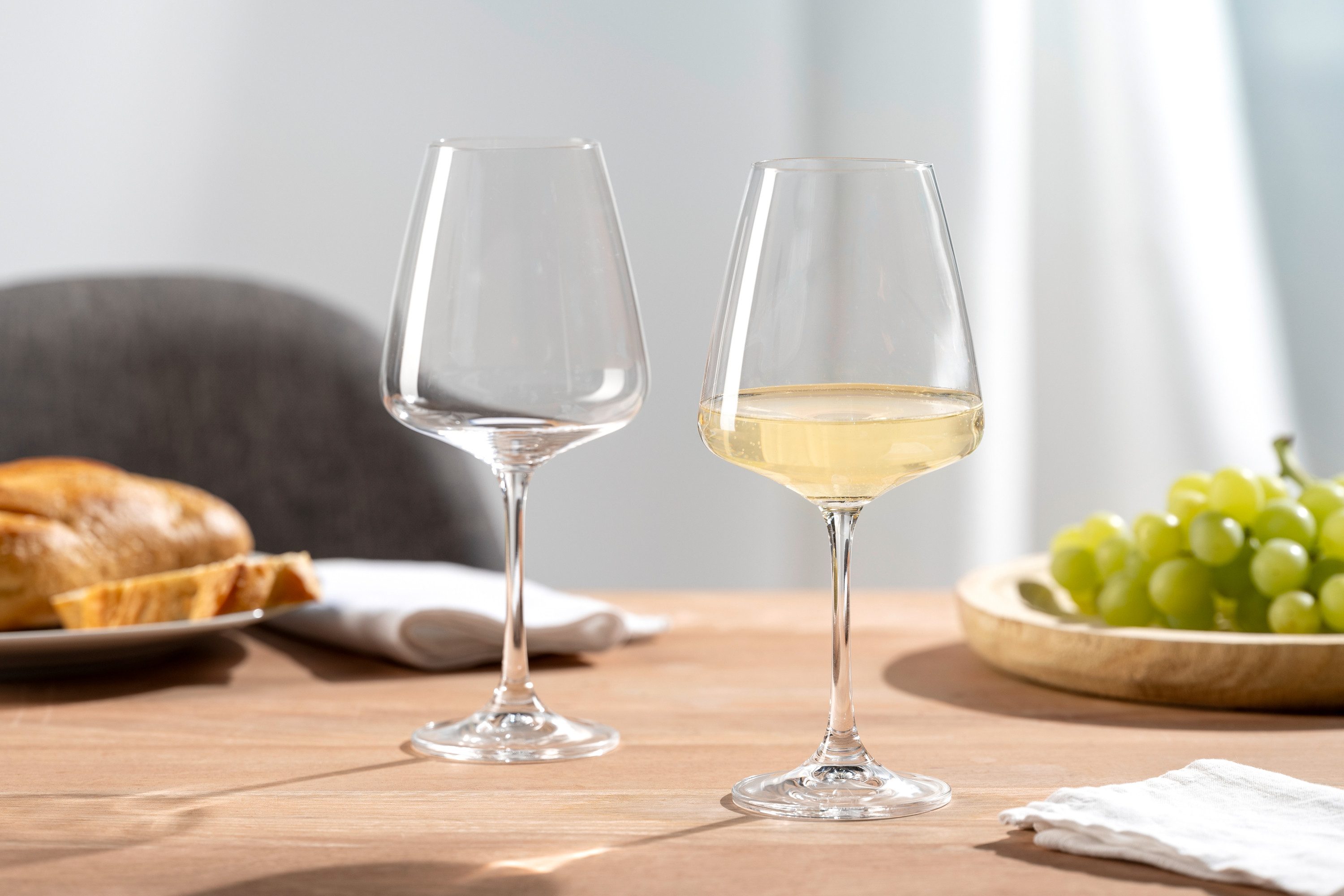 LEONARDO Weinglas Weißweinglas PALADINO, 540 ml, 6er-Set, 6-tlg., Kristallglas, Kelchglas, spülmaschinengeeignet