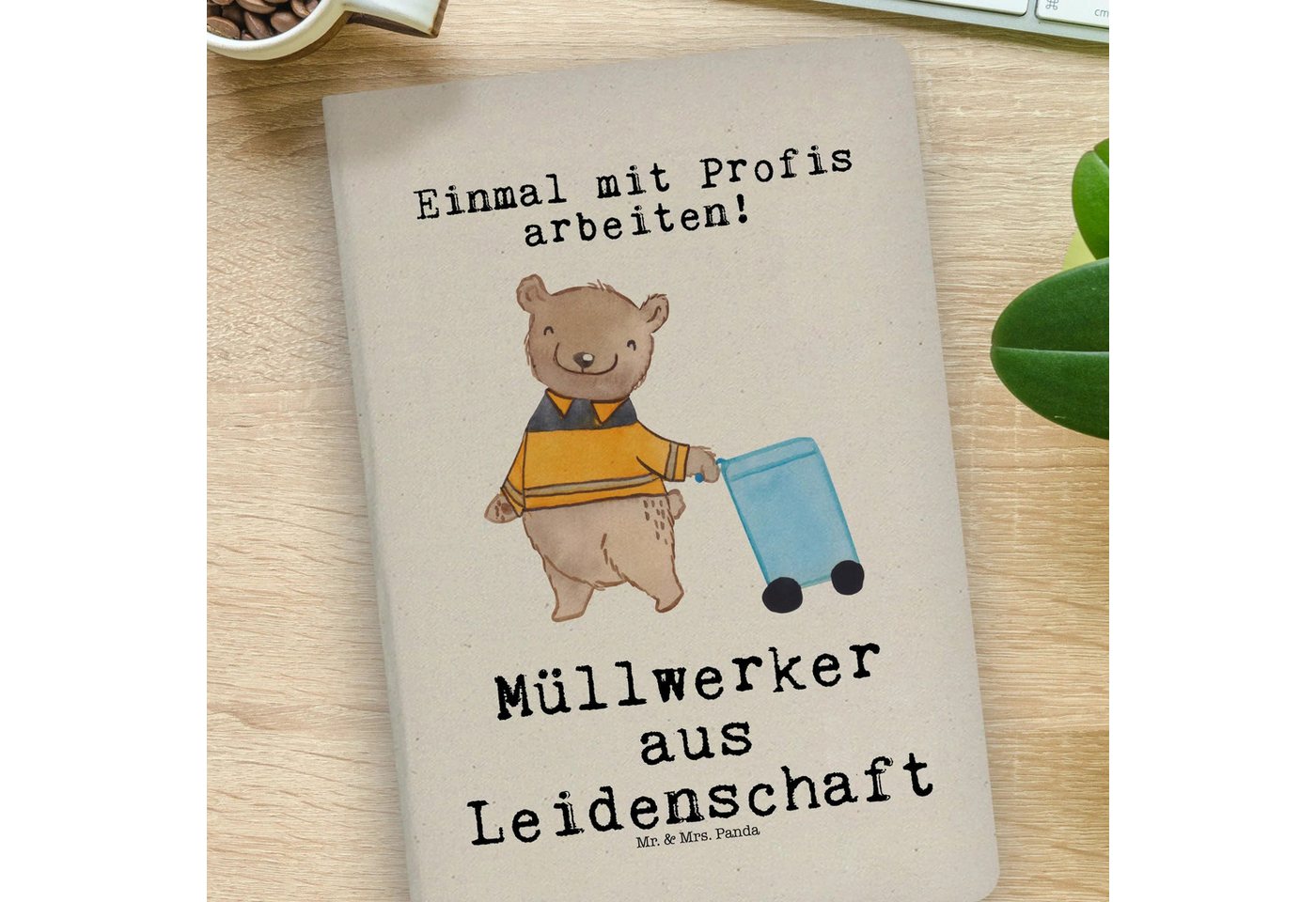 Thumbnail - Mr. & Mrs. Panda Notizbuch Müllwerker Leidenschaft - Transparent - Geschenk, Müllfahrer, putzen, Mr. & Mrs. Panda, Kreat...