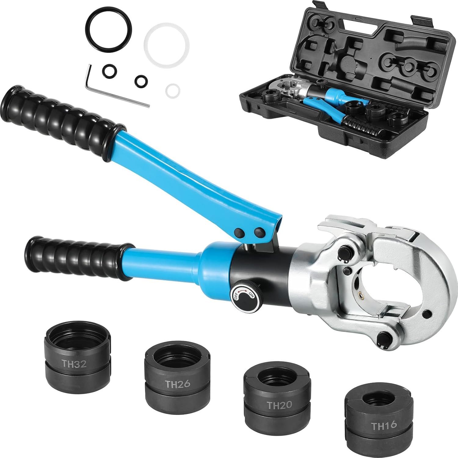 TLGREEN Kneifzange Profi Presszange, 360° drehbarem Kopf, Rohrpresszange für Haushalt, Industrie und Garten