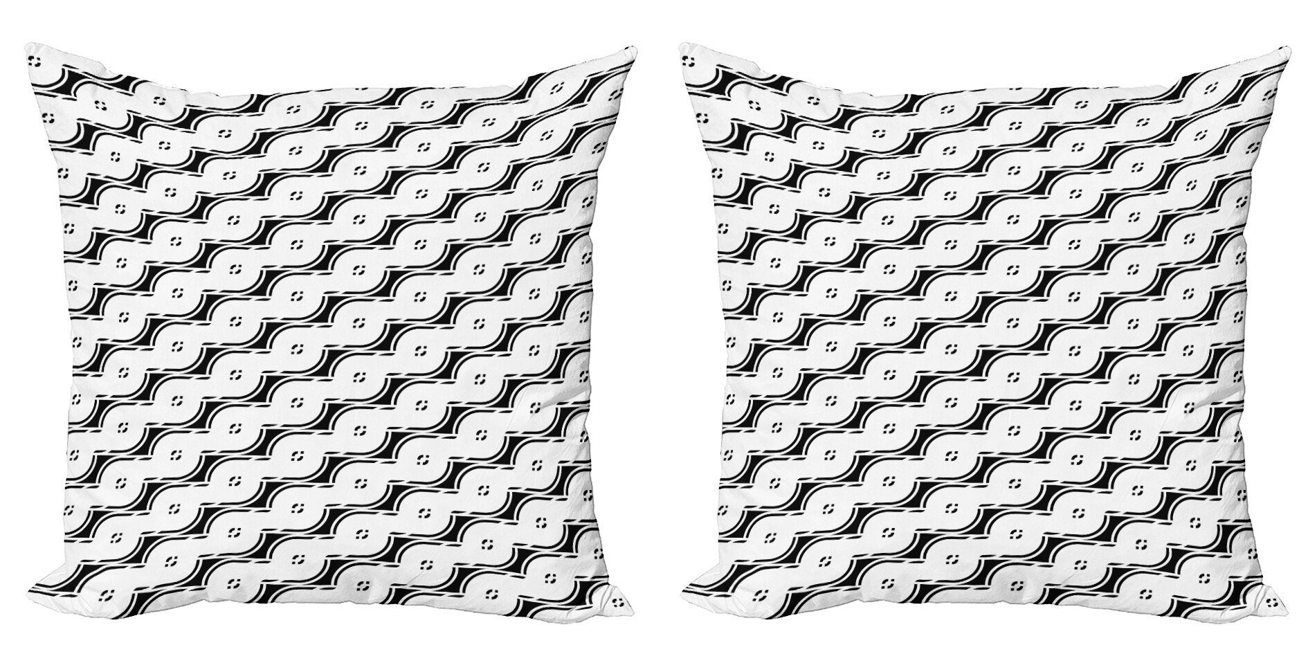 Abakuhaus Kissenbezüge Auszugs-Wellen Stück), (2 Diagonal Digitaldruck, Doppelseitiger Accent Modern Abstrakt