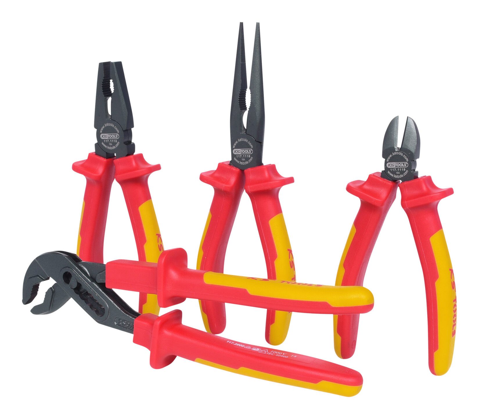 KS Tools Zangenset ERGOTORQUE VDE, 4-tlg., Zangen-Satz, 4-teilig Variante 1