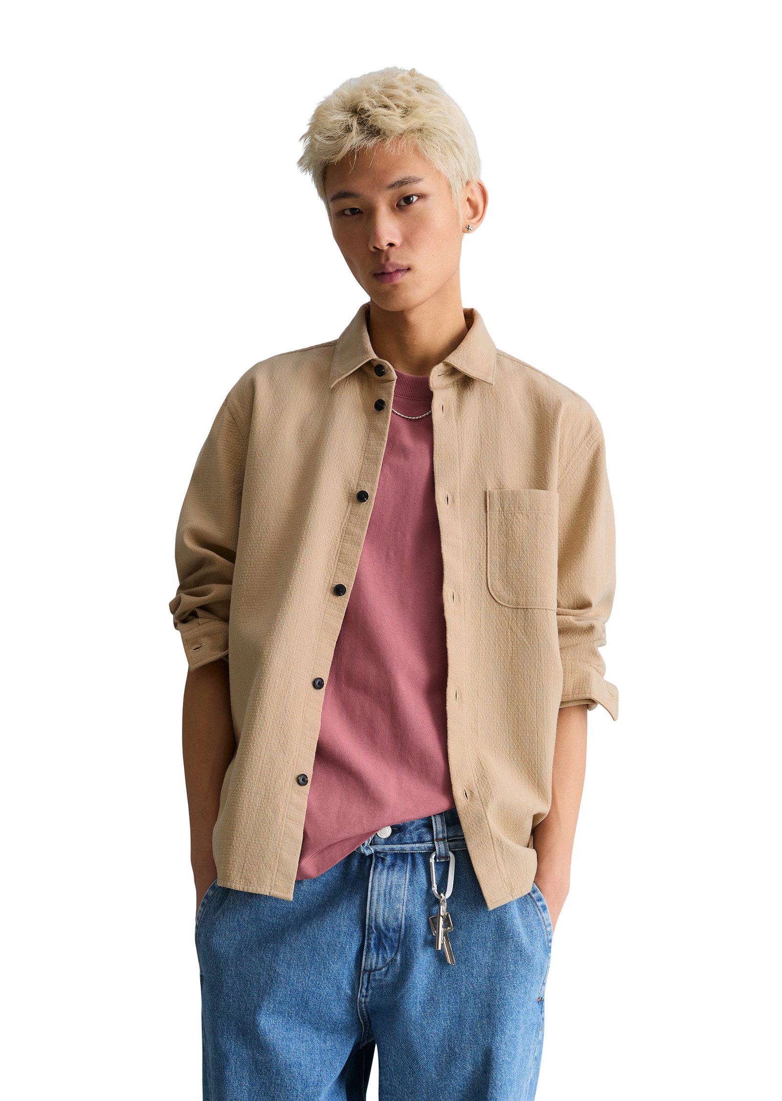 Marc O'Polo DENIM Langarmhemd mit feiner Struktur