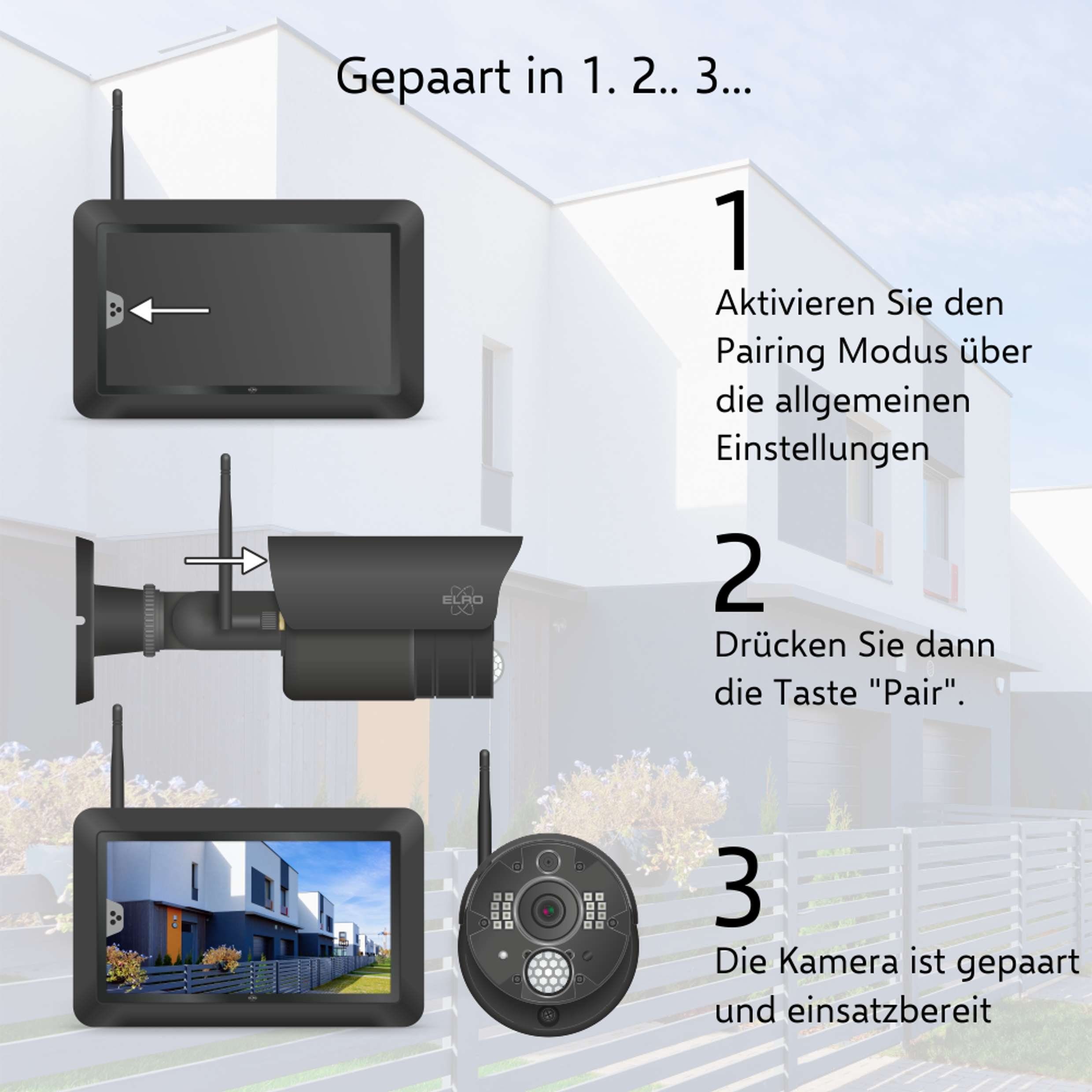 Elro Überwachungskamera Zubehör CC40RXX (Außenbereich, Innenbereich, 1-tlg., Erweiterungskametra für das ELRO CZ40RIPS Sicherheitskameraset)