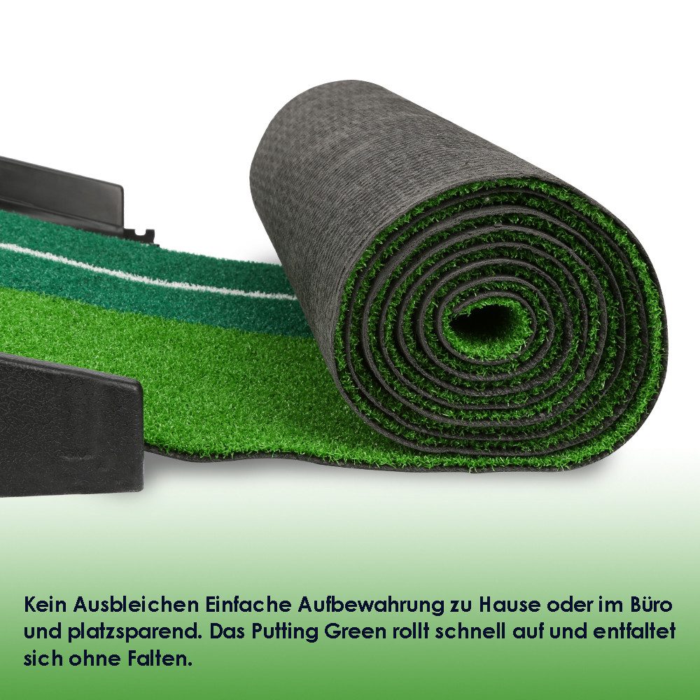 Clanmacy Puttingmatte Golf Puttingmatte Golfmatte Golf Übungsmatte Ball Rückkehr System (1-St)