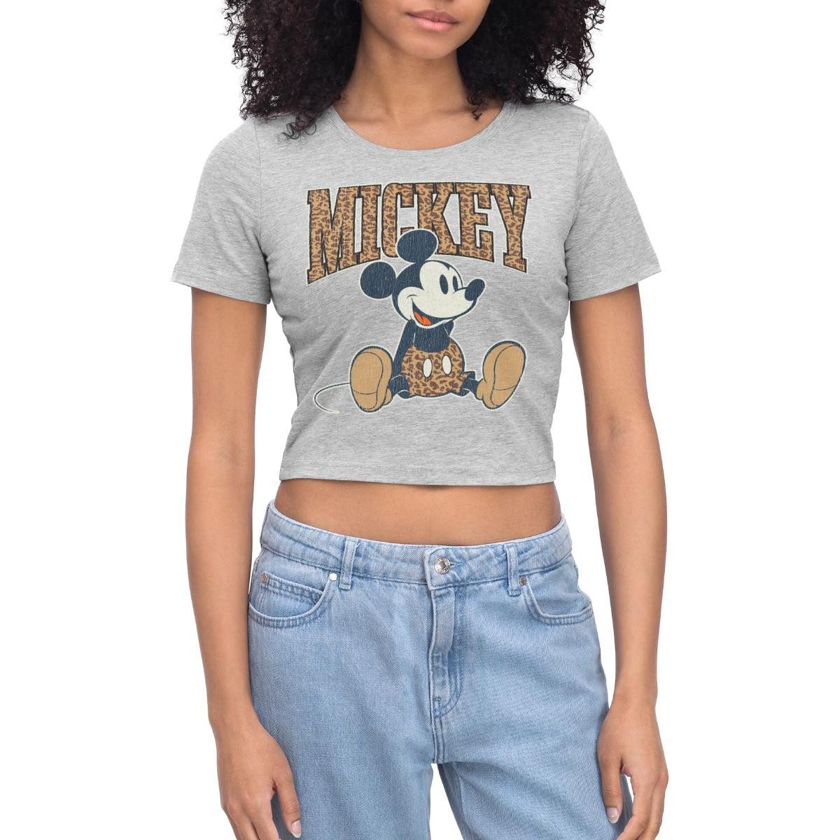 Spreadshirt T-Shirt Mickey & Minnie Mickey Mouse Leo Look Crop Top (1-tlg)