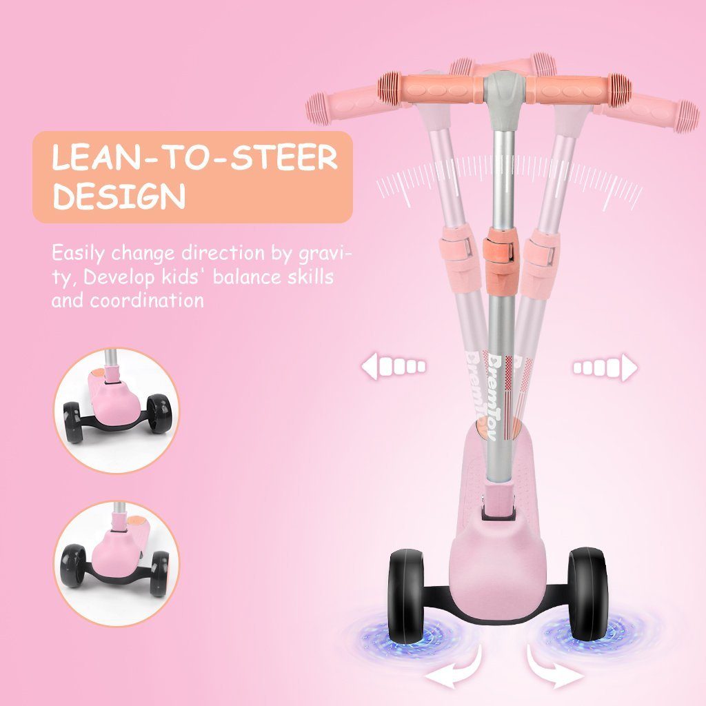 BremToy Scooter Kinderroller Tretroller Faltbarer Kickscooter 2-14 Jahren – Bild 4 von 5