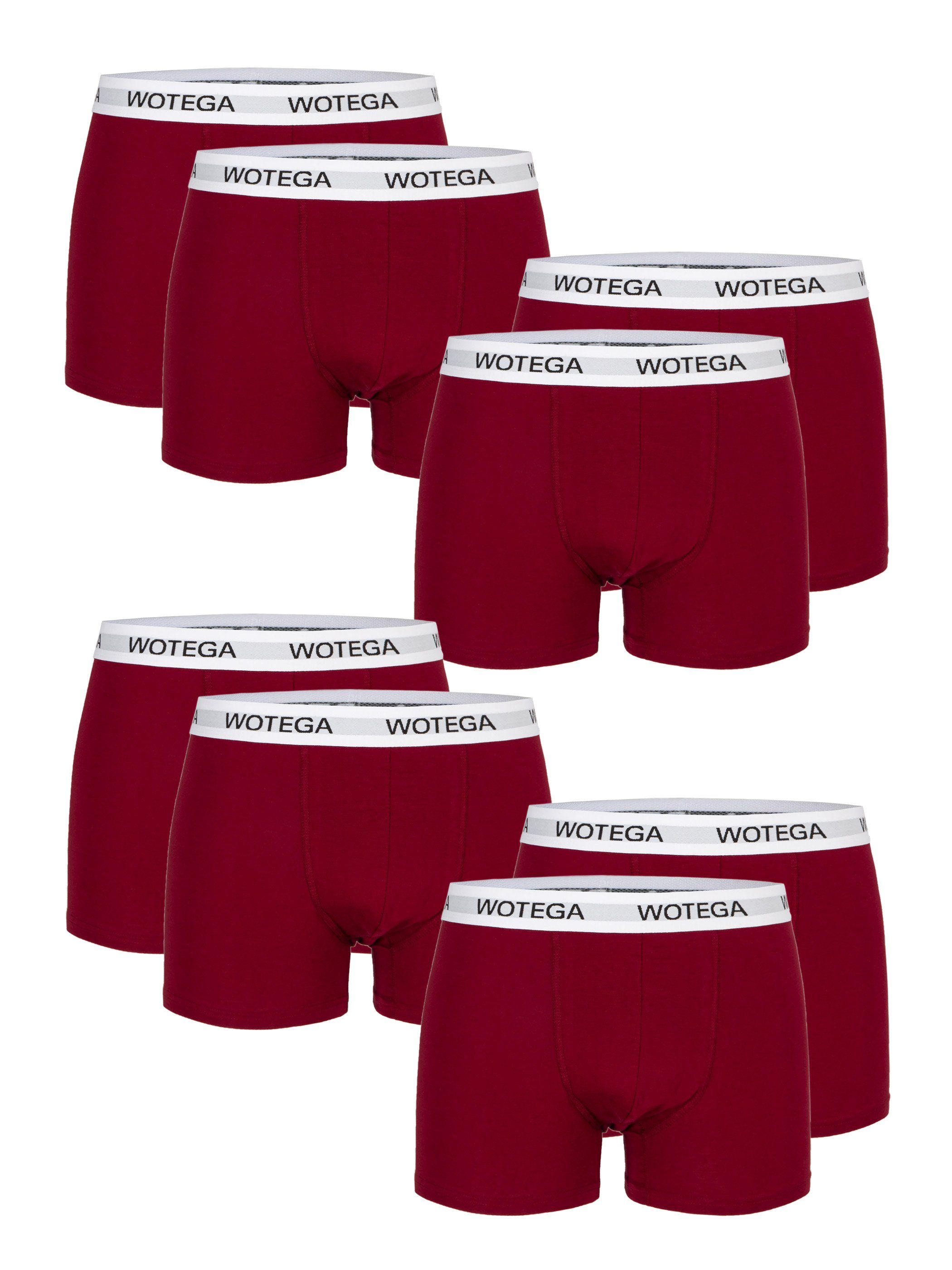 WOTEGA Boxershorts Joe (Spar-Set, 8er-Pack) moderne Baumwoll Unterhosen exklusiv im 8er Pack Rot (Biking Red 191650)