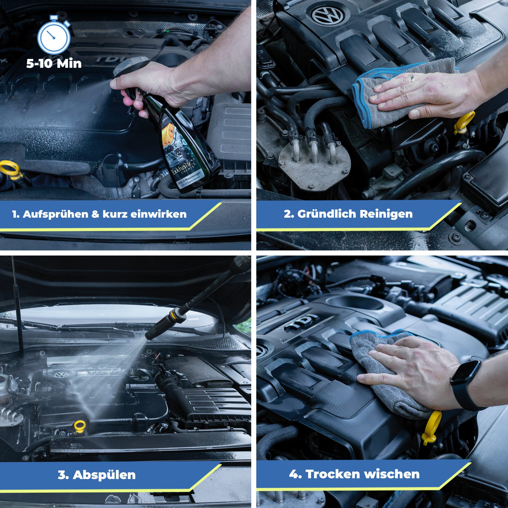 Exklusiv Chemie GmbH Motorreiniger Autopolitur, Motorraum Reiniger, Kaltreiniger, Engine Cleaner