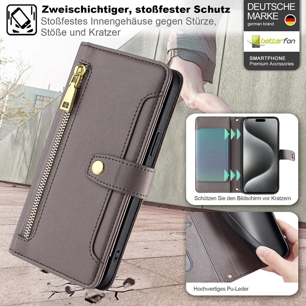 betterfon Handykette mit Portemonnaie für iPhone -Handyhülle Kartenfächern, Hände frei – mit Silikonhülle & Schnur für flexiblen Alltag – Bild 3 von 5