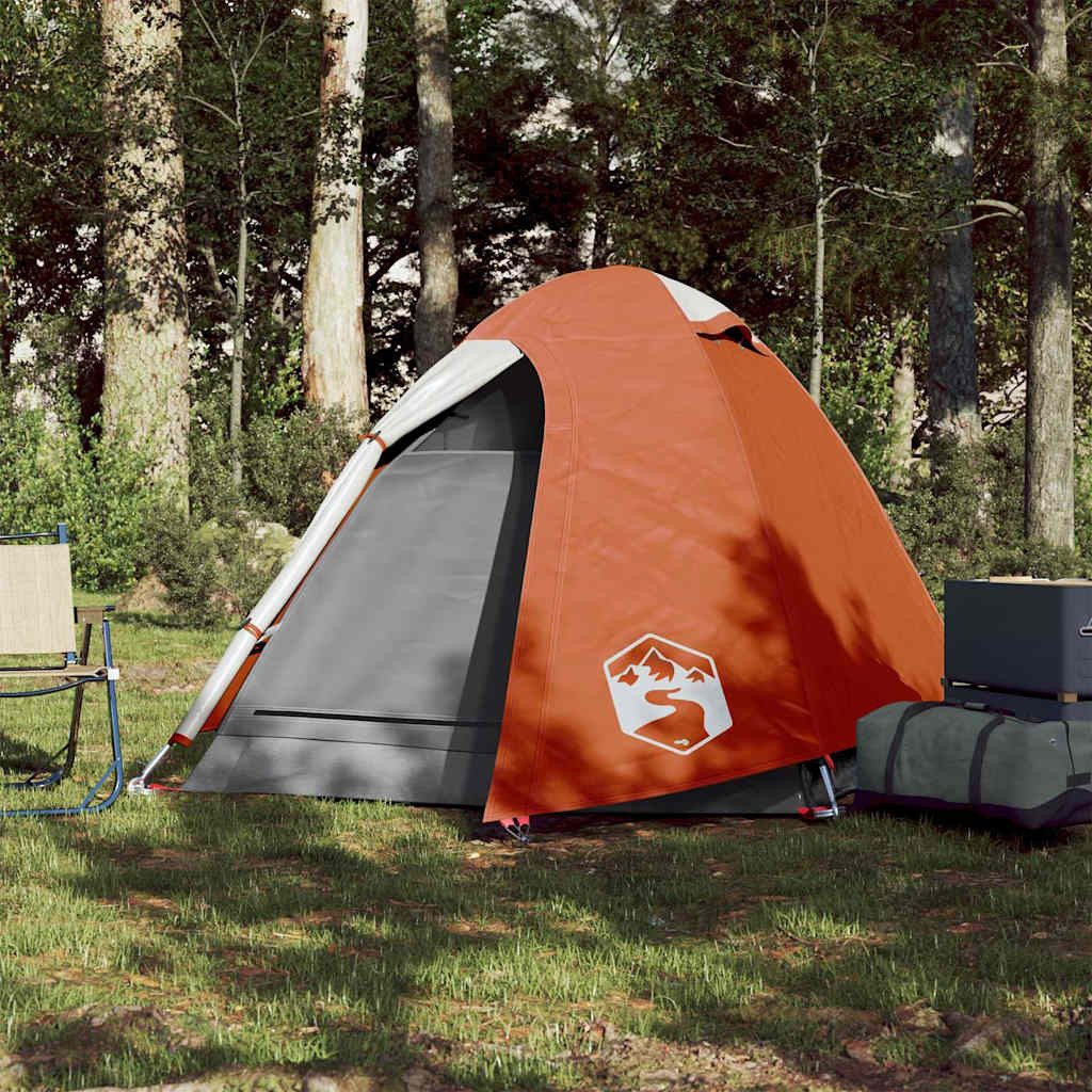 vidaXL Kuppelzelt Kuppel-Campingzelt 2 Personen Orange Wasserdicht, (1 tlg)
