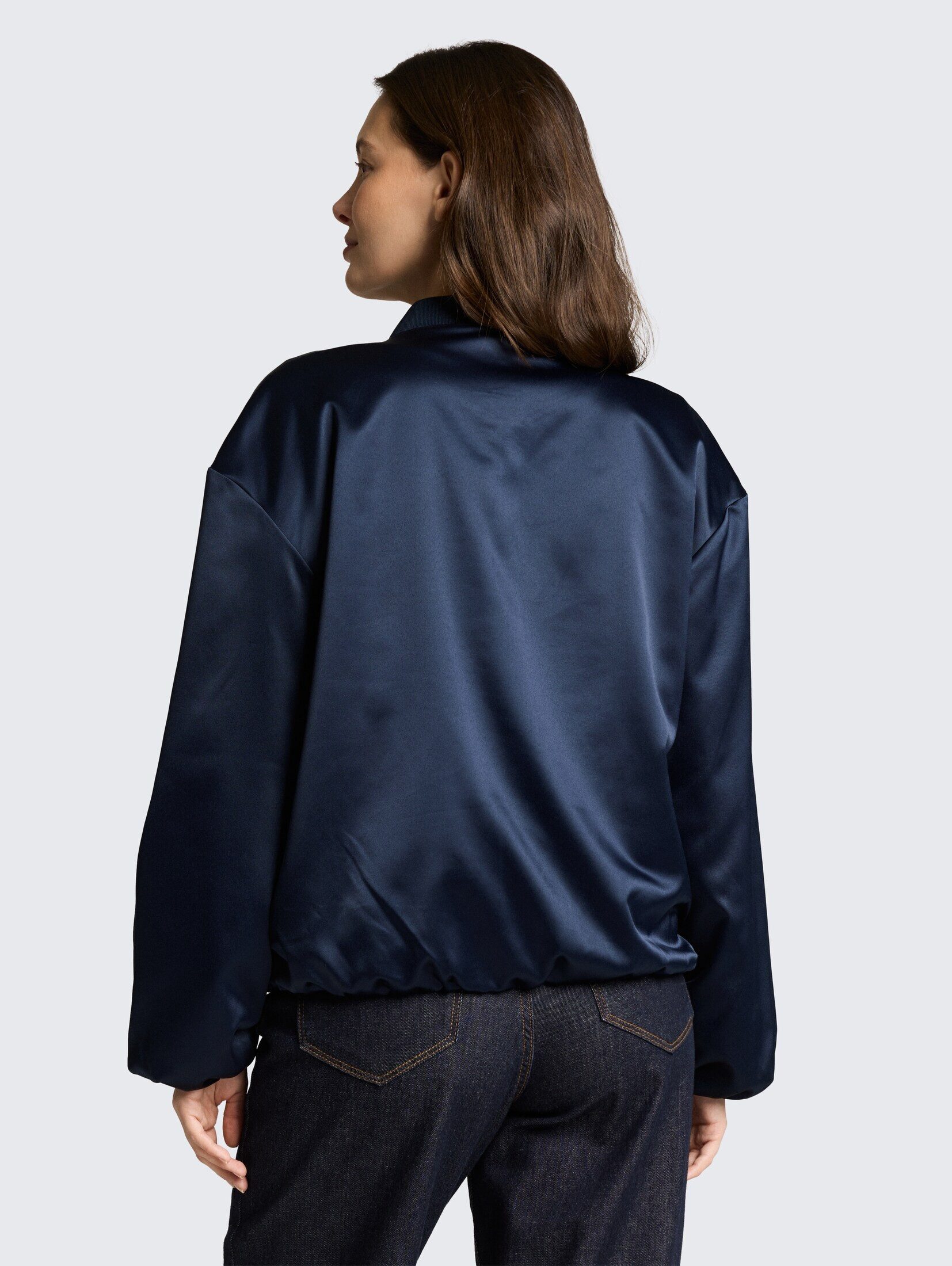 TOM TAILOR Sommerjacke Jacken Satin Blouson Jacke mit Bomberkragen