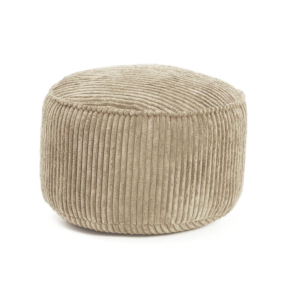 Lumaland Sitzsack Sitzhocker Cord Ablage kompakt 25x45 cm, pflegeleicht, Indoor Relaxen