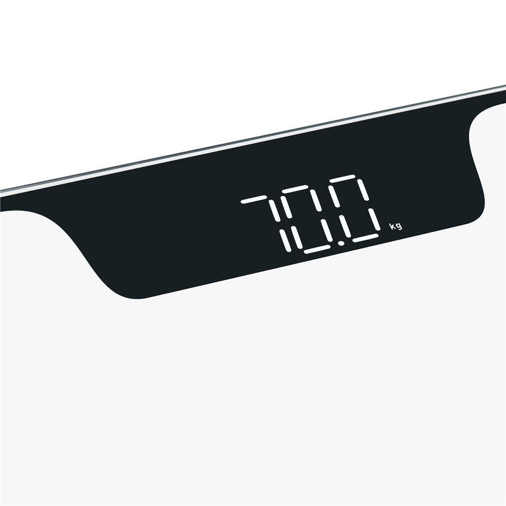 Adler Personenwaage AD 8174, weiß Digital Personenwaage LED Display Batterie 180kg Anti Rutsch Füße