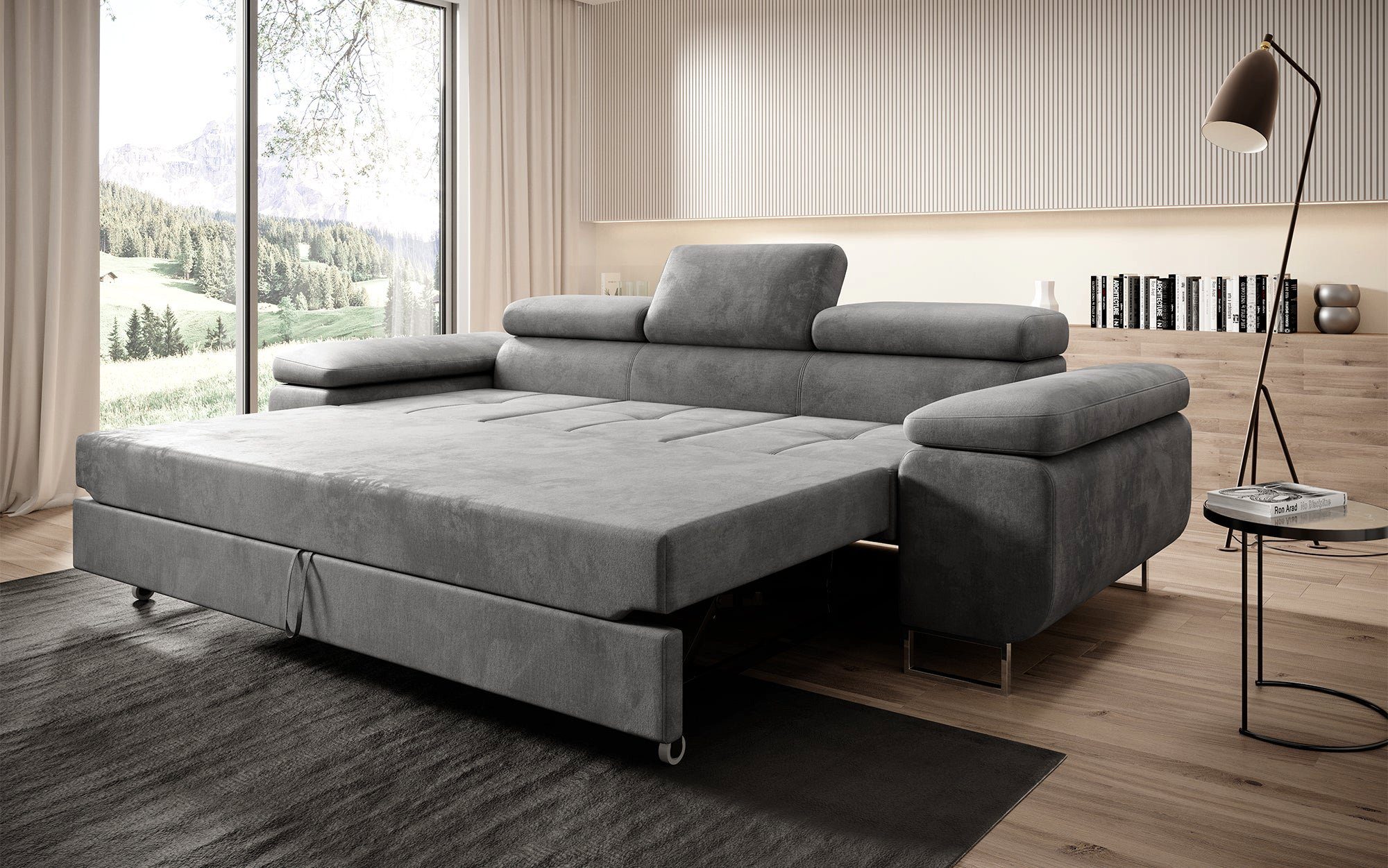 Baidani Sofa Siera mit Schlaffunktion (Samt)