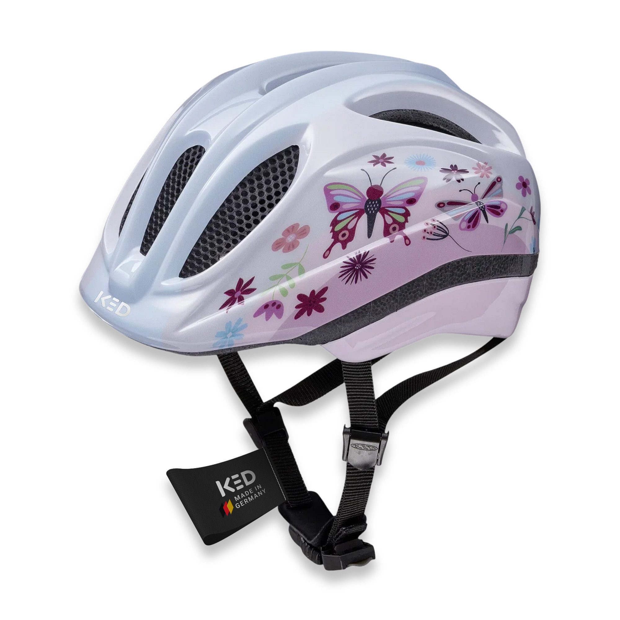 KED Fahrradhelm Meggy II Trend Kinderhelm, LED Rücklicht, MaxShell Technologie Und Präzise Größenverstellung