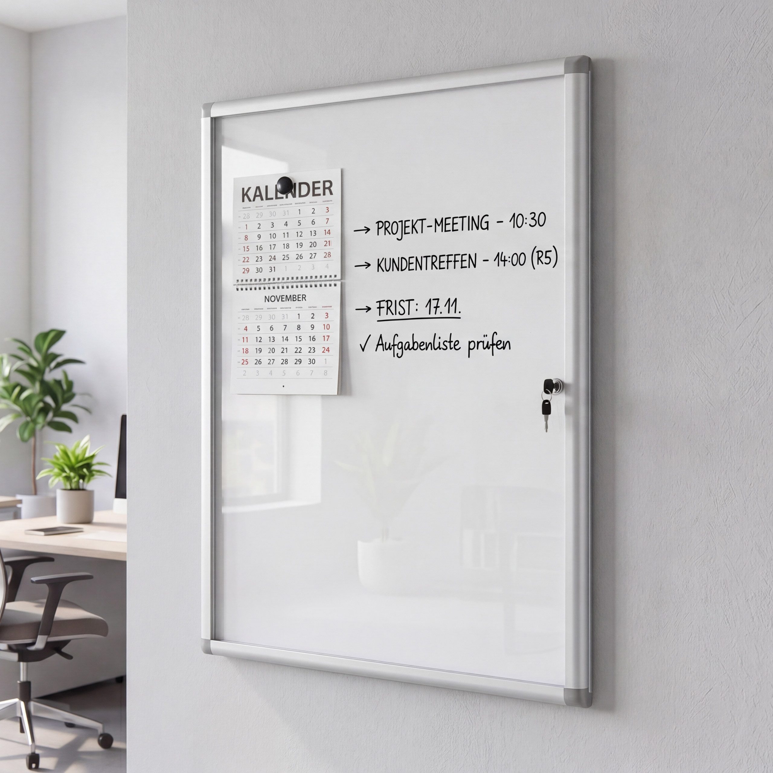 MCW Magnettafel MCW-Q51-G, Leicht zu reinigen und wieder beschreibbar