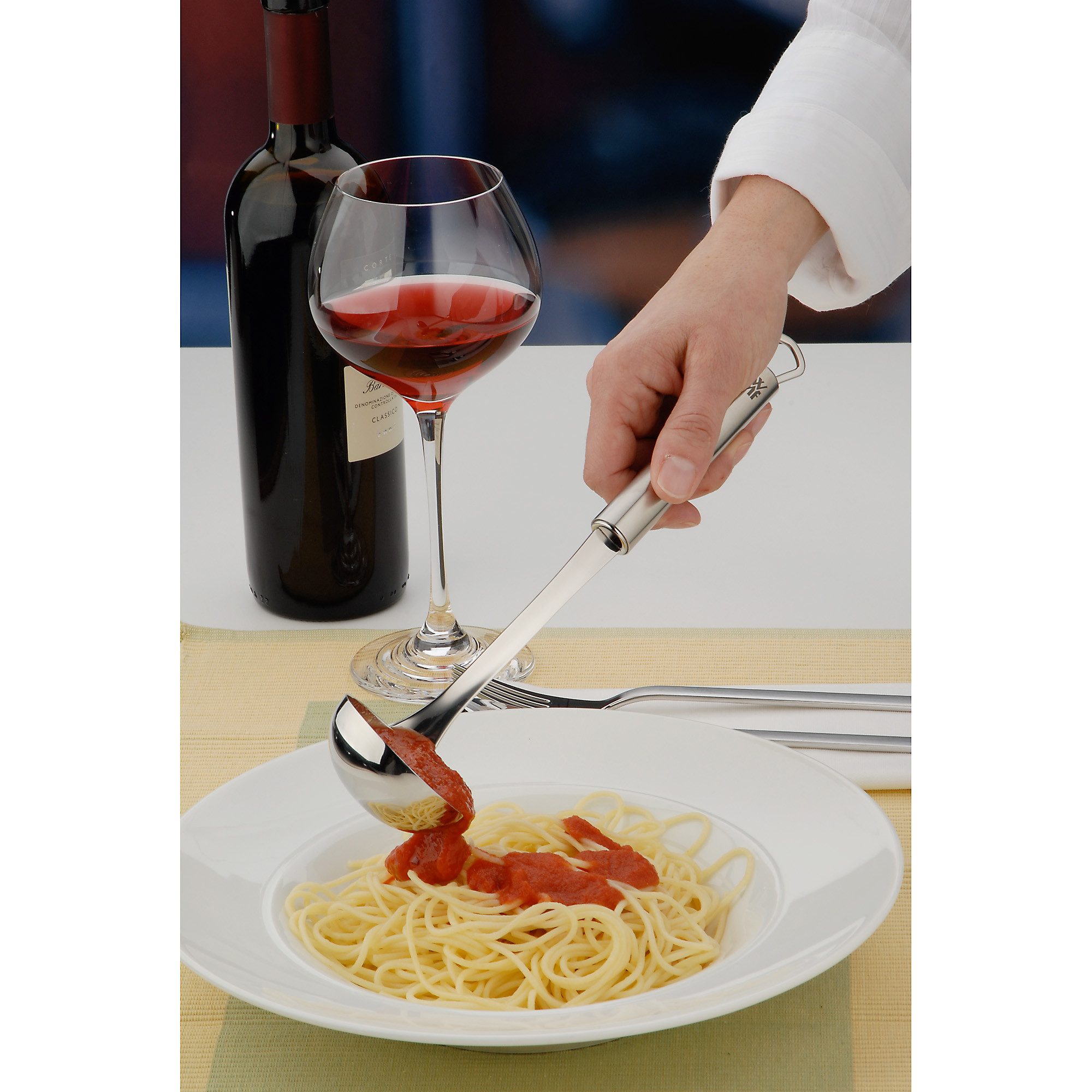 WMF Schöpflöffel Profi Plus Saucenlöffel, 27 cm, Schöpfkelle Cromargan Edelstahl teilmattiert, spülmaschinengeeignet