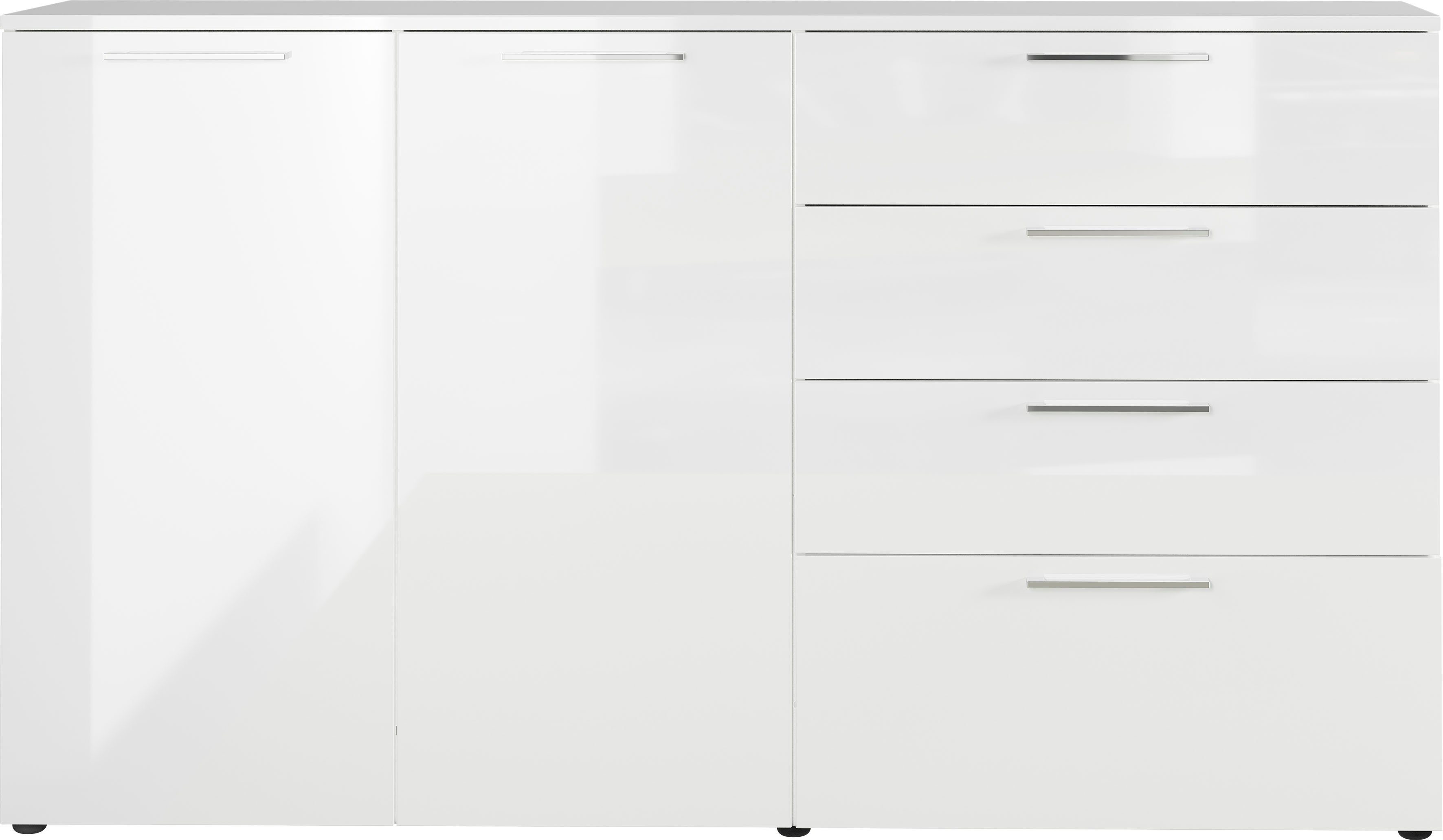 GERMANIA Kommode Sunnyvale, Breite 186 cm, verstellbare Böden, Hochglanz, Made in Germany